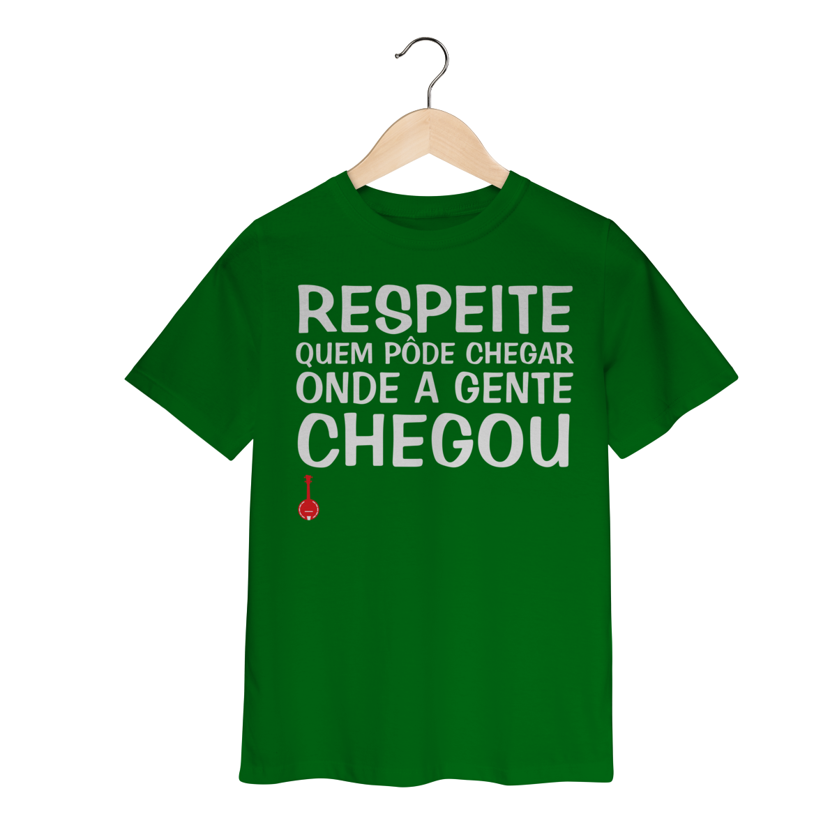 Camiseta Infantil Respeite Quem Pôde Chegar Onde a Gente Chegou