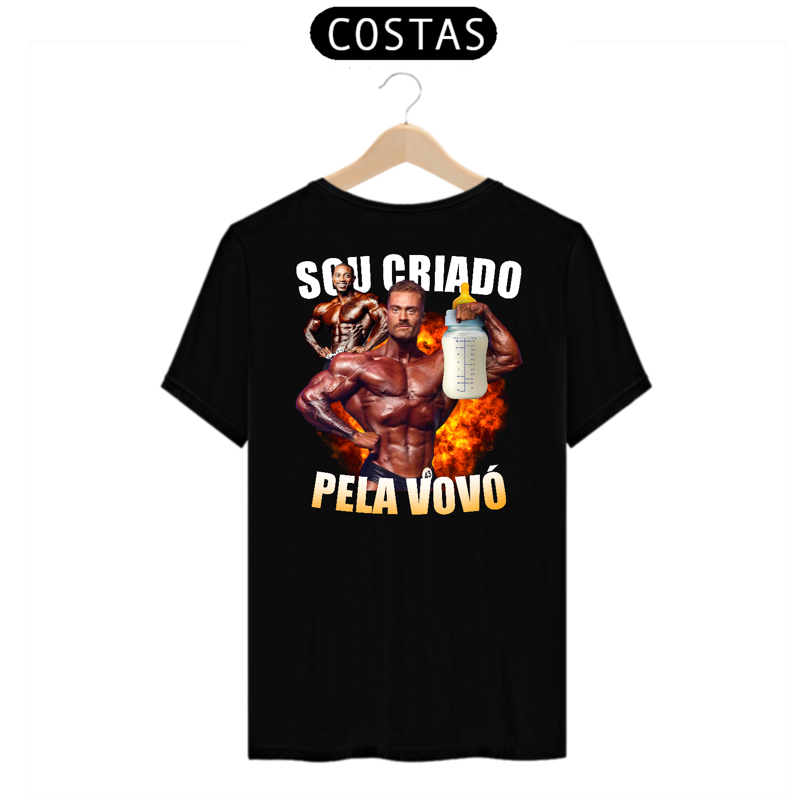 Camisa Sou Criado Pela Vovó - Estampas Nas Costas
