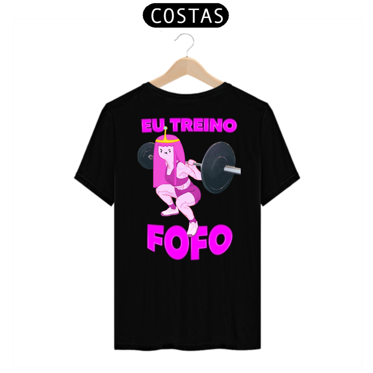 Camisa Eu Treino Fofo Estampas Nas Costas