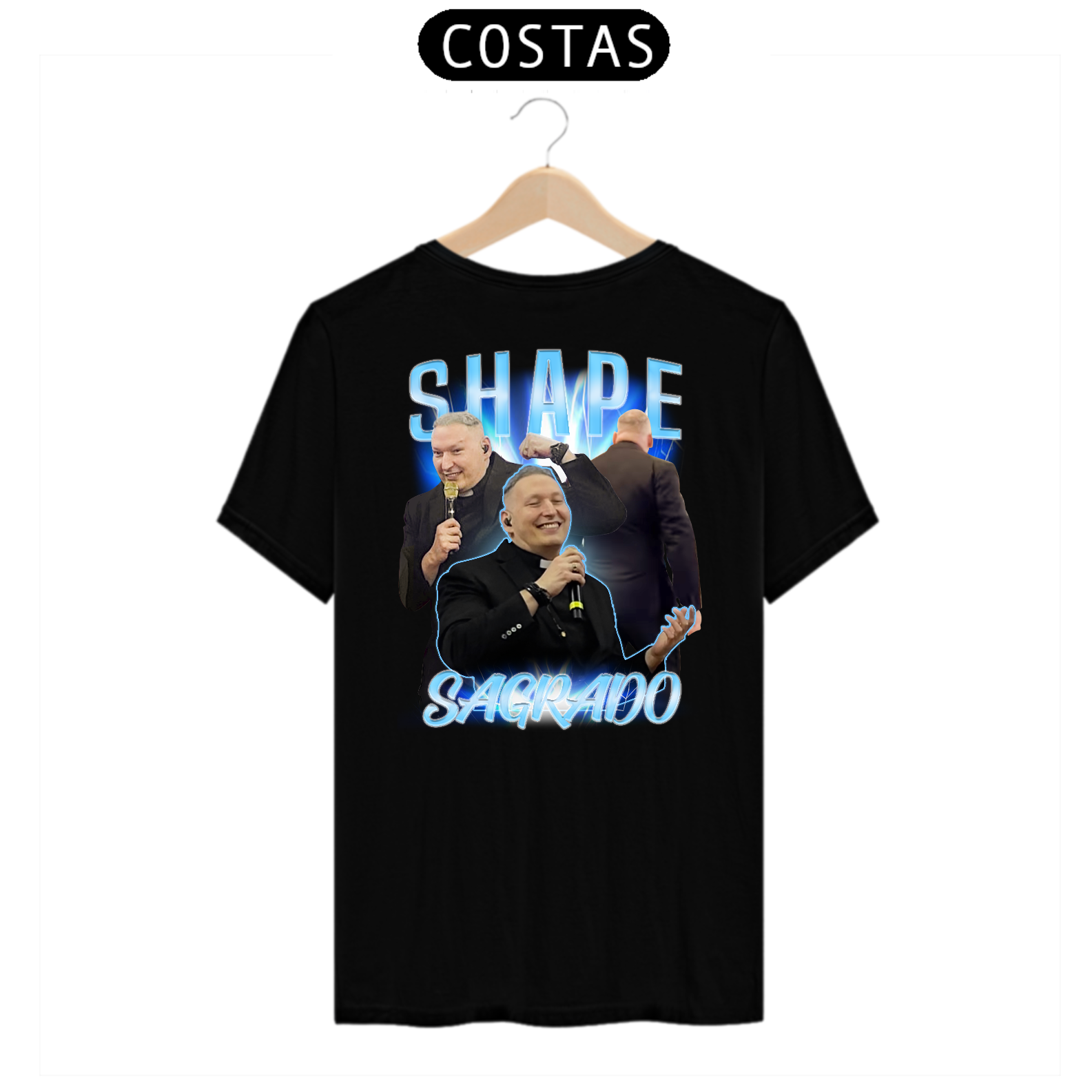 Camisa Shape Sagrado Estampas Nas Costas