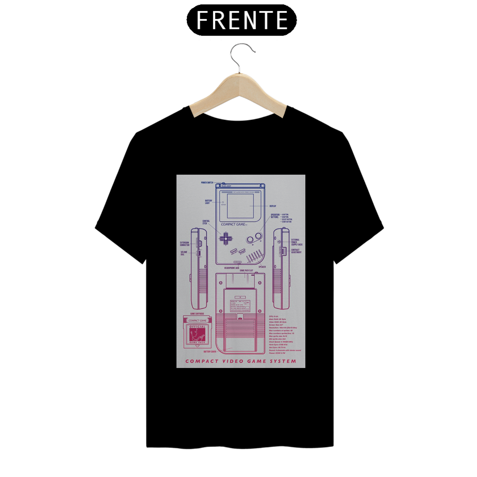 Camisa Gameboy Retrô