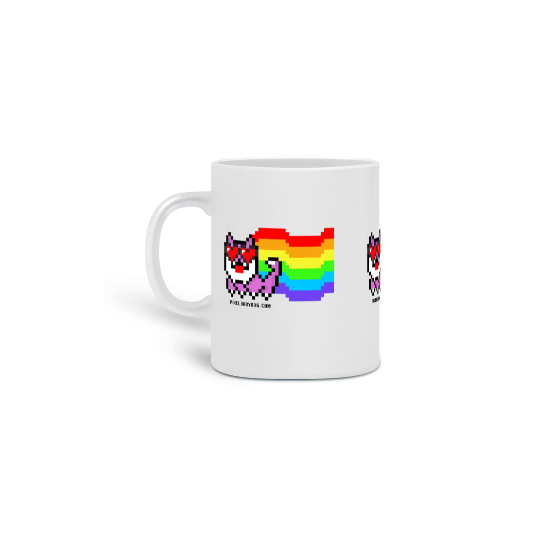 Caneca Nanda Flying on a Rainbow