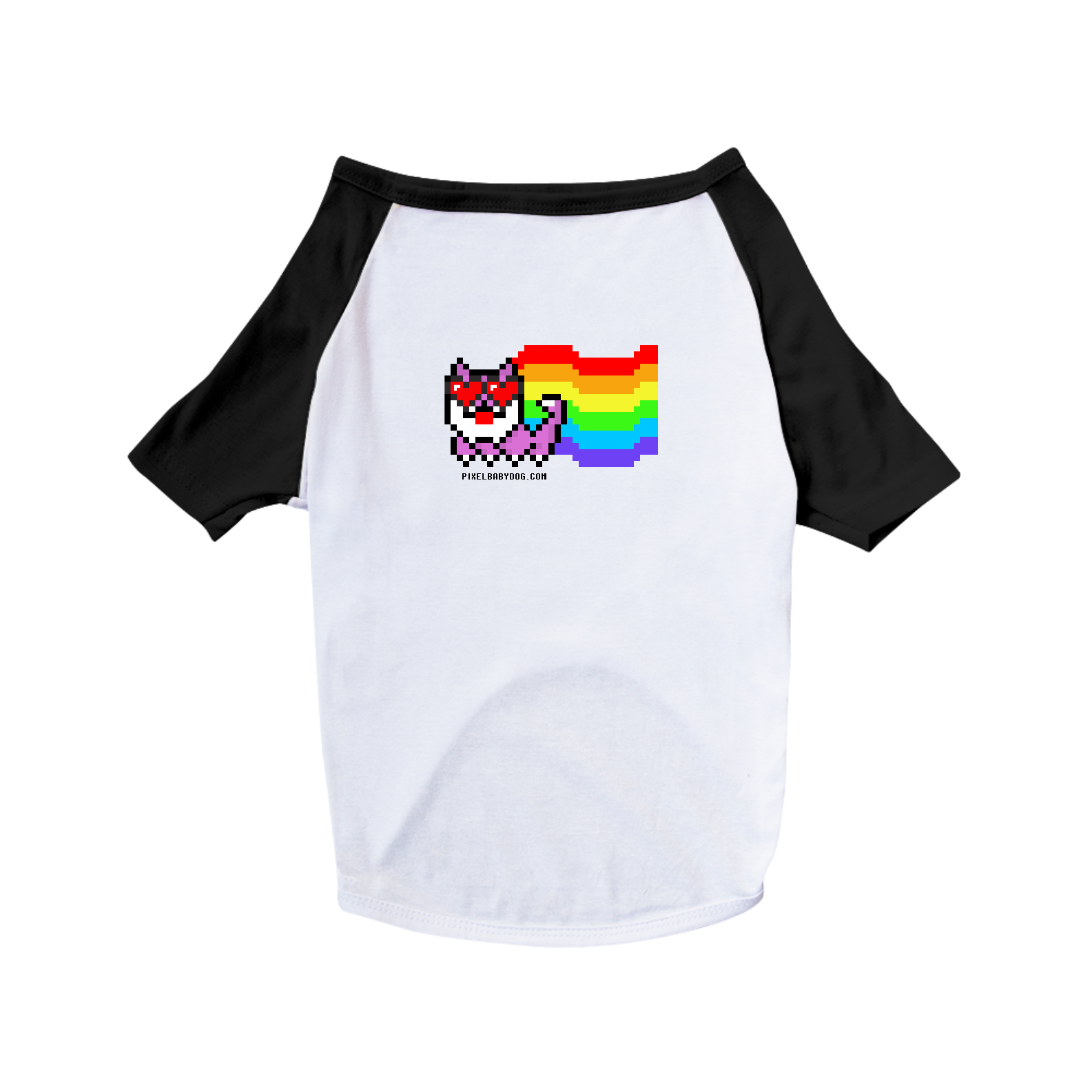 Camisa Pet Dog Nanda Flying on a Raibow