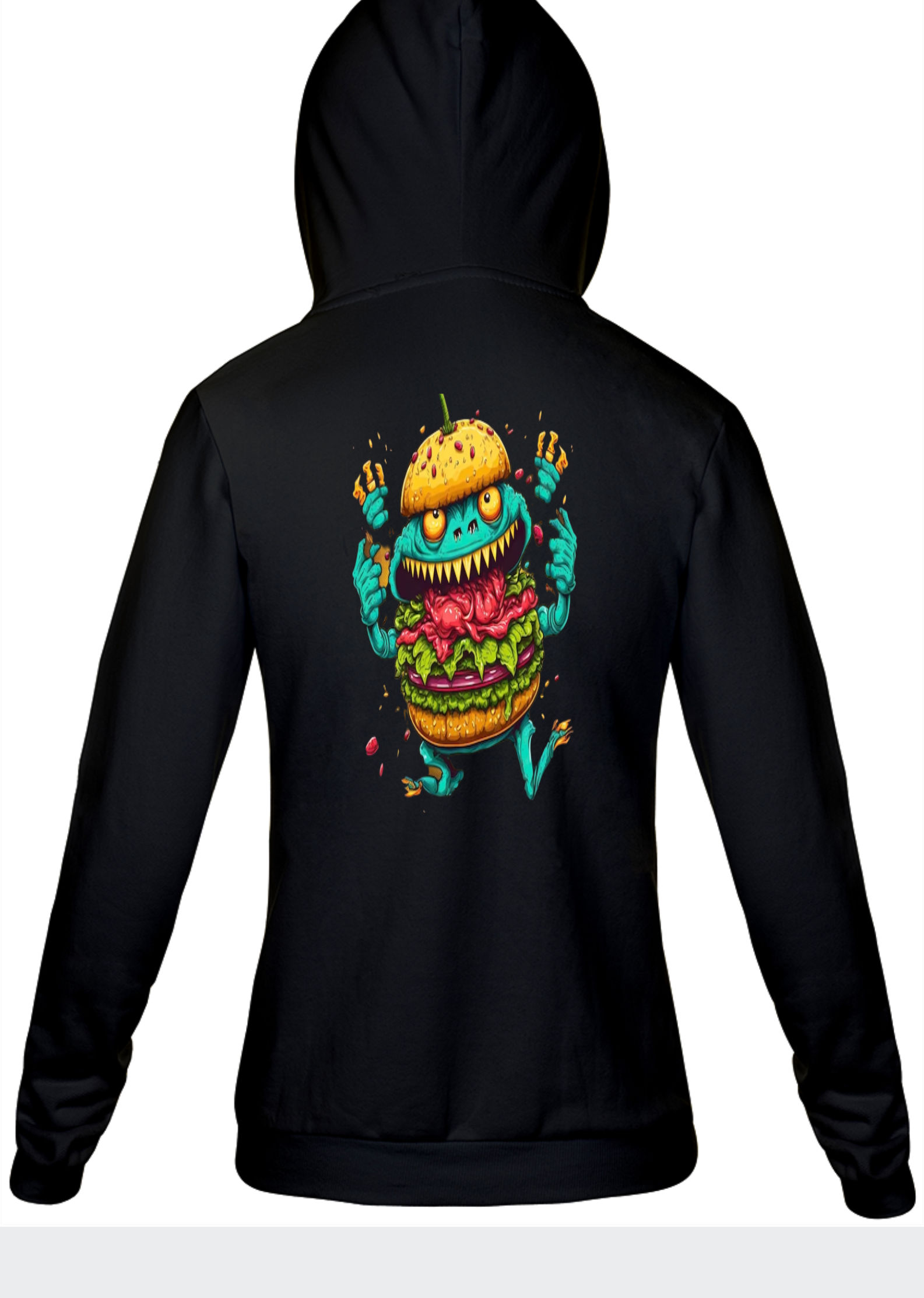 Moletom com Ziper Unissex - Burguer Monster