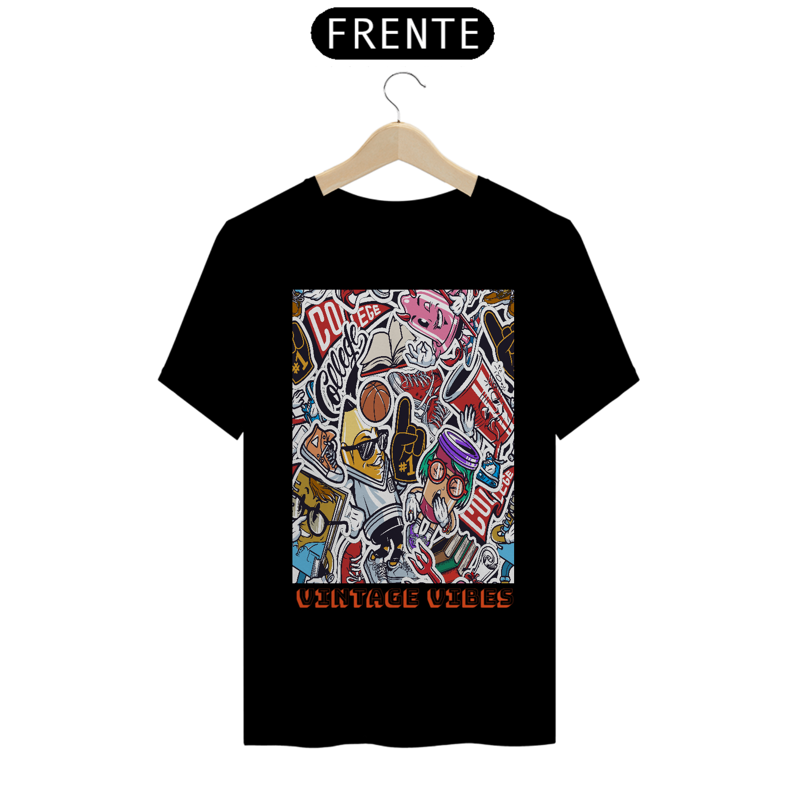 Camiseta Vintage Vibes College