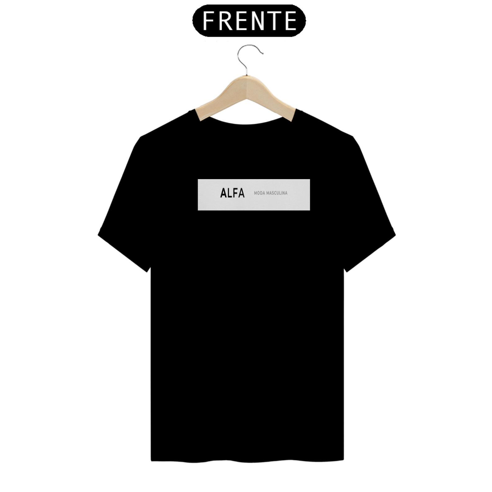CAMISETA PRETA COMFORT PREMIUM ALFA