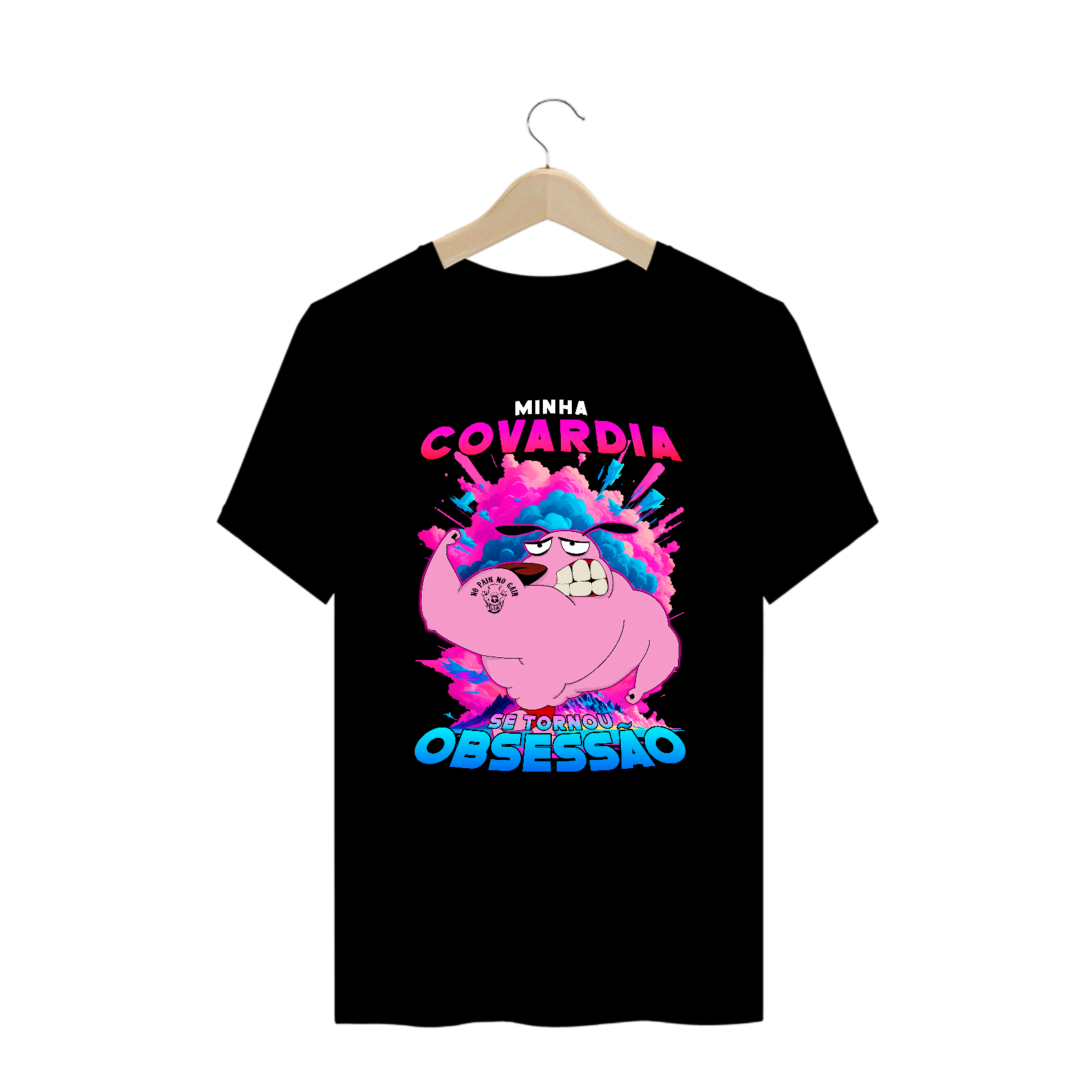 Camiseta Oversized Alpha Premium | MINHA COVARDIA VIROU OBSSESSÃO - CORAGEM
