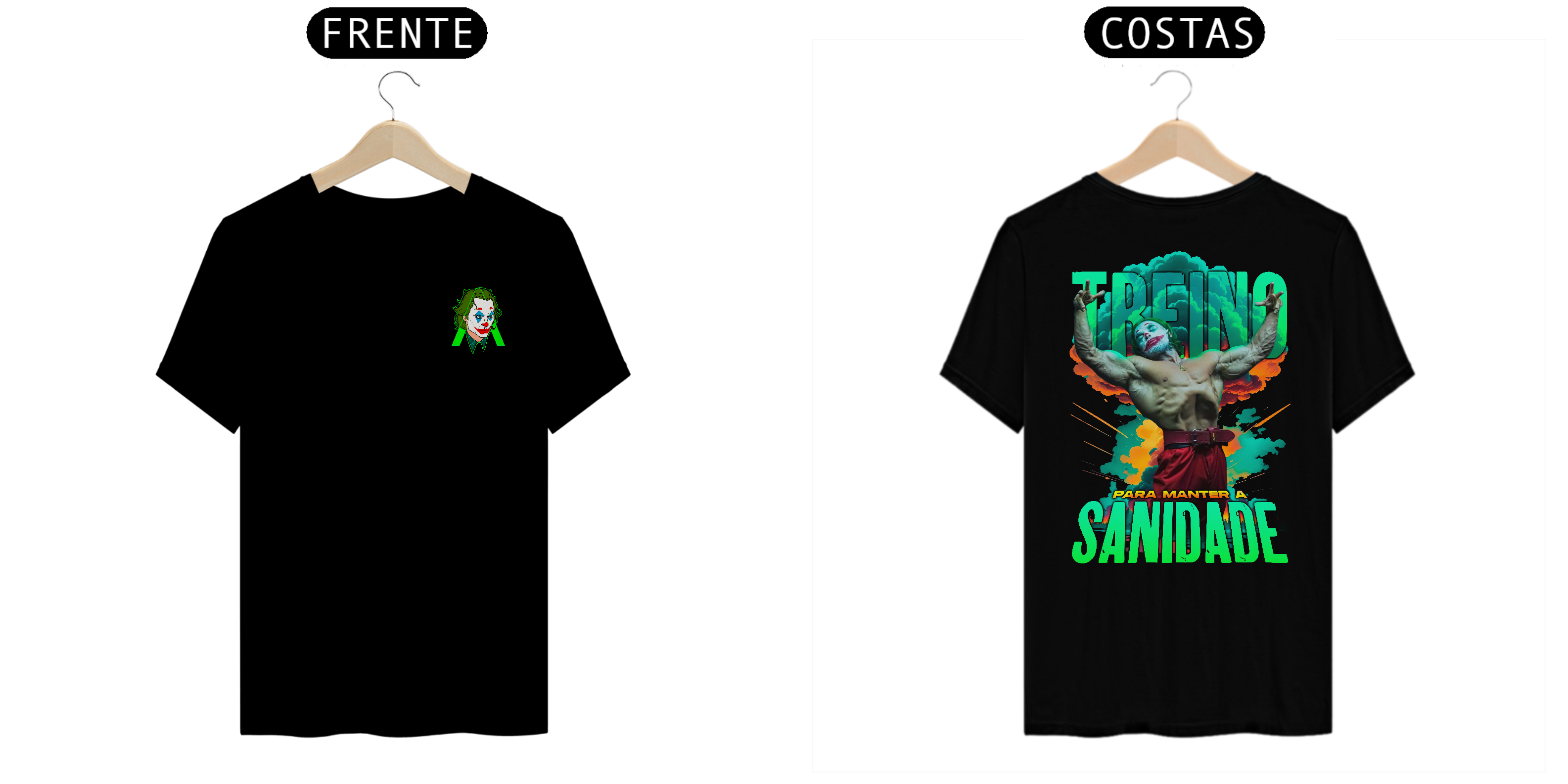 Camiseta Alpha Back Premium | TREINO PARA MANTER A SANIDADE - JOKER