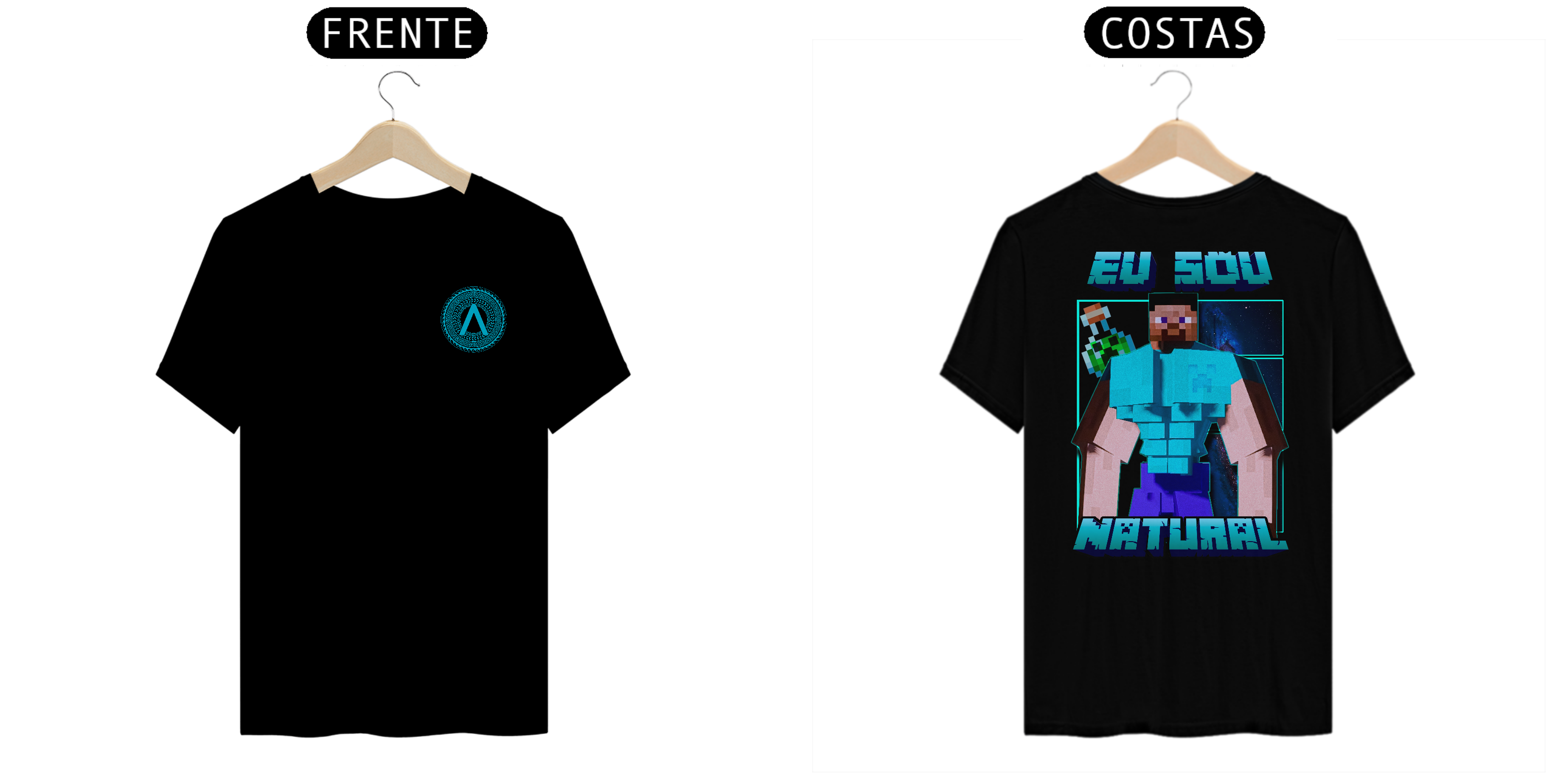 Nome do produto: Camiseta Alpha Back Premium | EU SOU NATURAL - STEVE