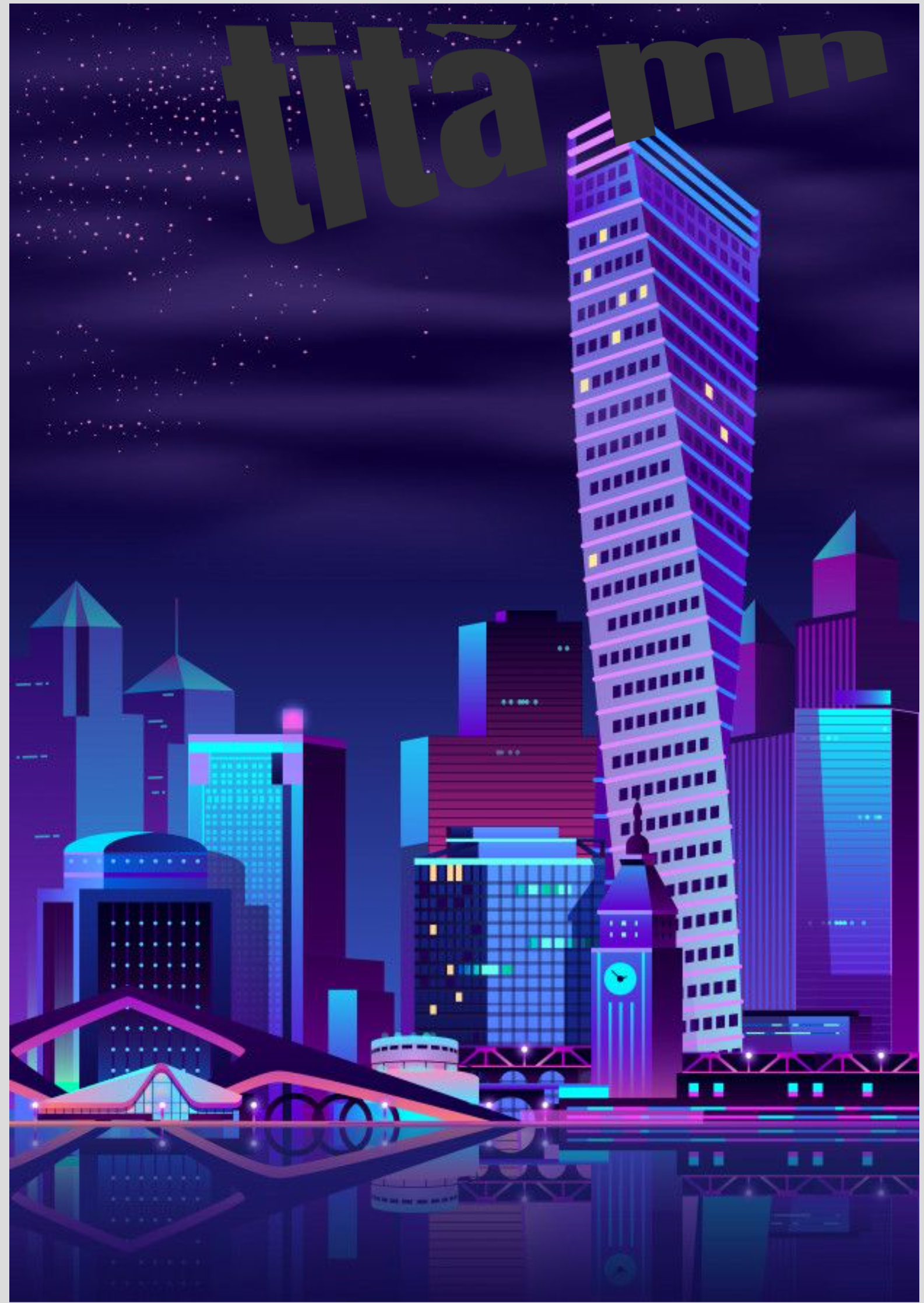 Nome do produto  poster cidade futurista