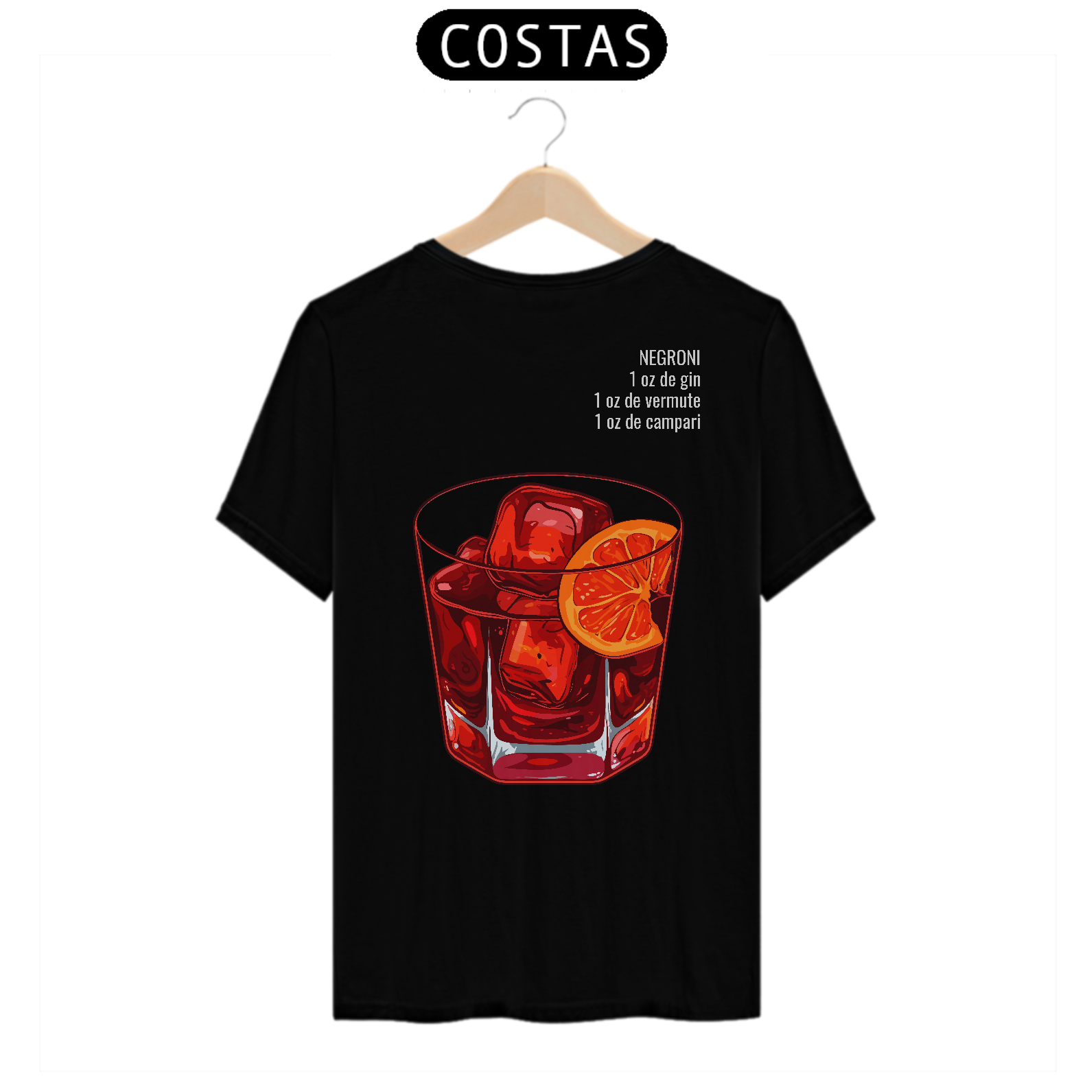 Nome do produto: Camiseta | Negroni Cocktail (costas)