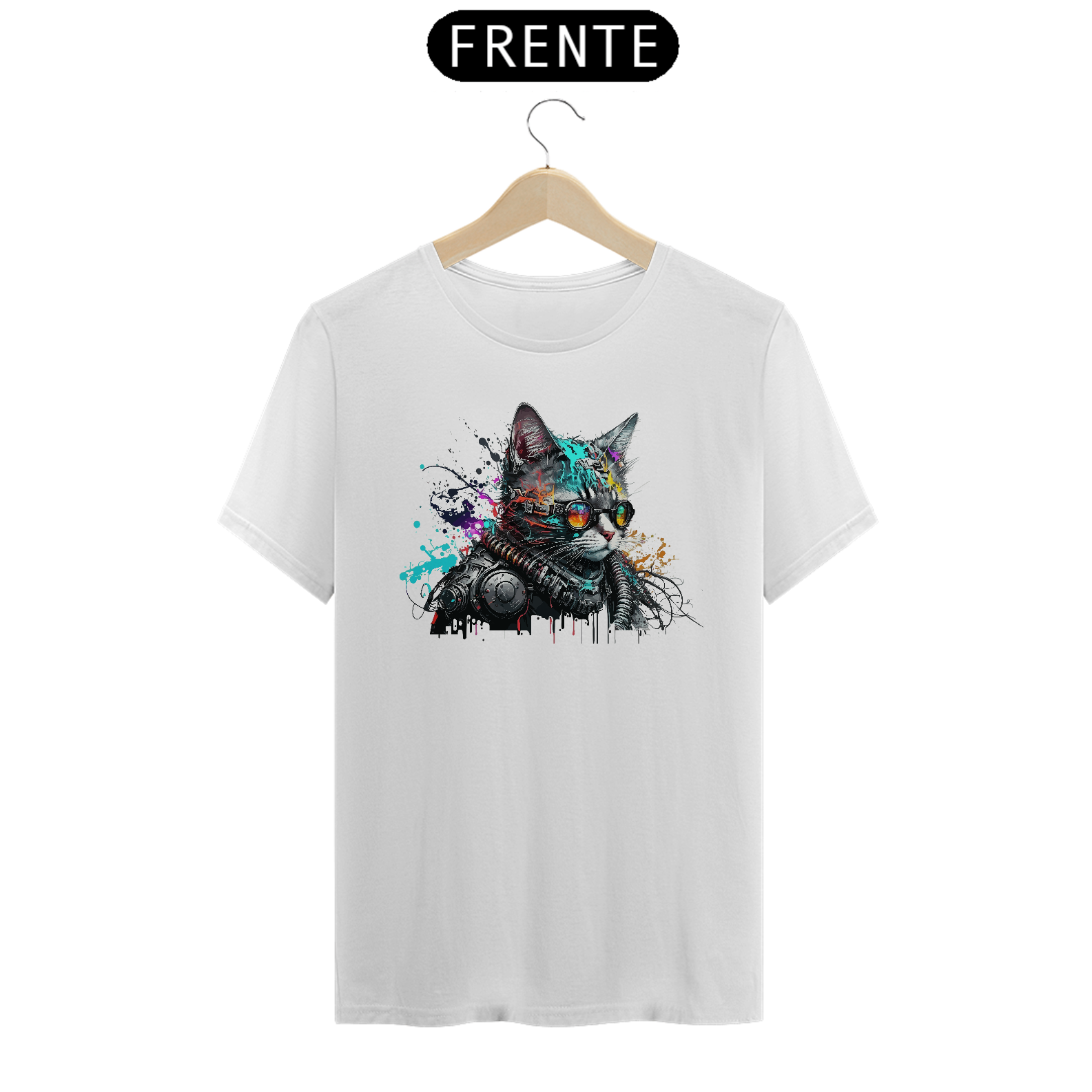 T-Shirt - Cat Cyberpunk