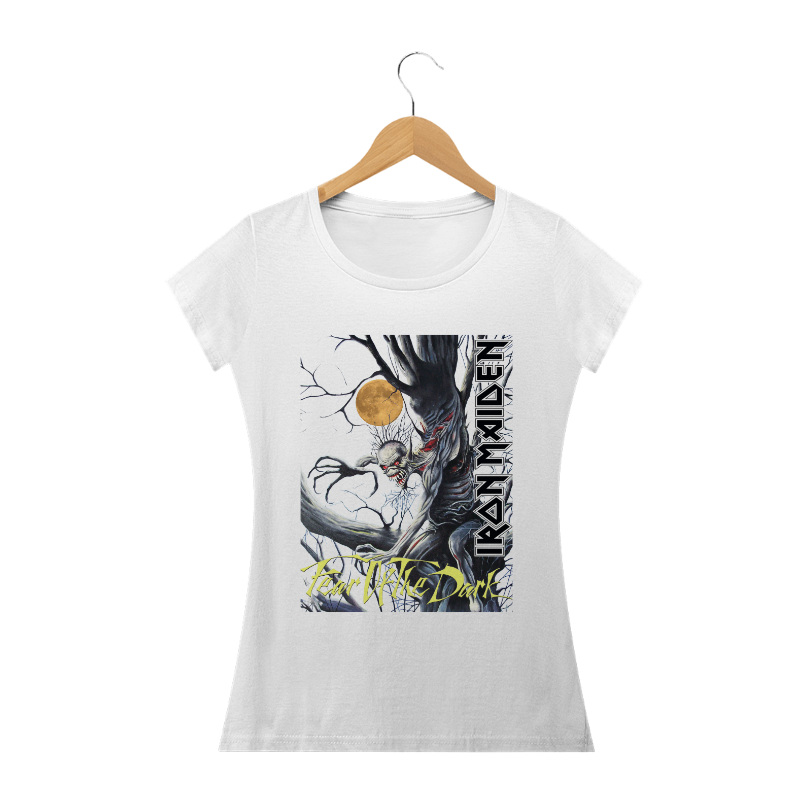 Camiseta Fem - Iron Maiden - Fear of The Dark (LowCost)