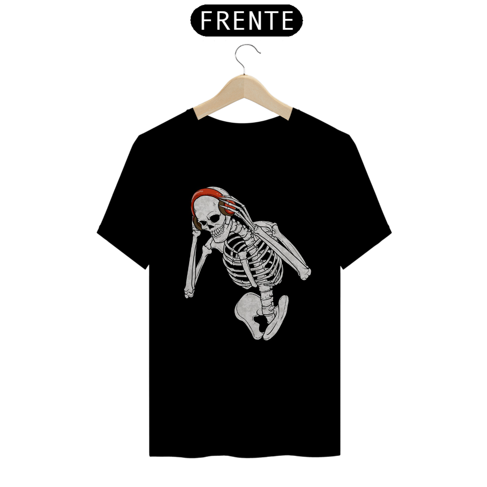 Camisa Esqueleto Ouvindo Música
