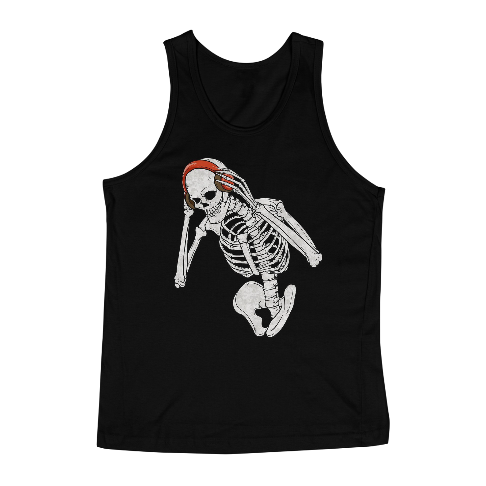 Regata Esqueleto Ouvindo Música