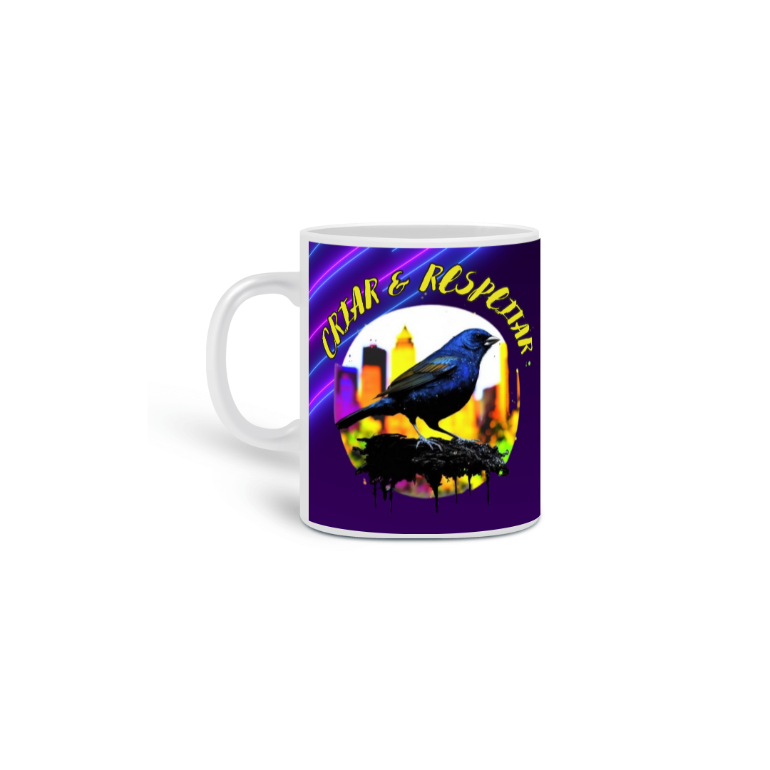 Caneca Tiziu Criar e Respeitar