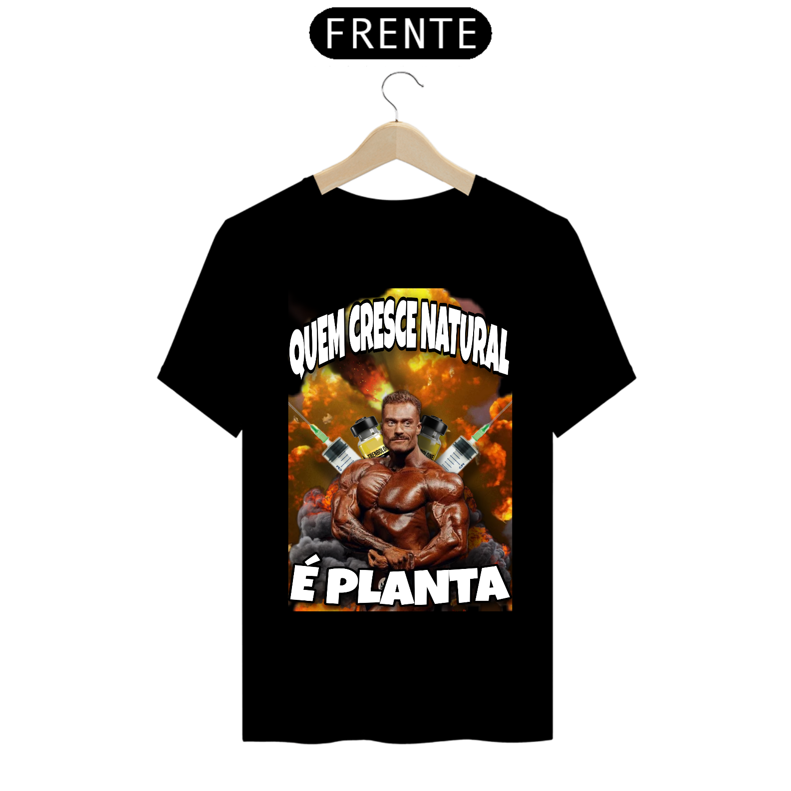 Camiseta 'Quem Cresce Natural é Planta'