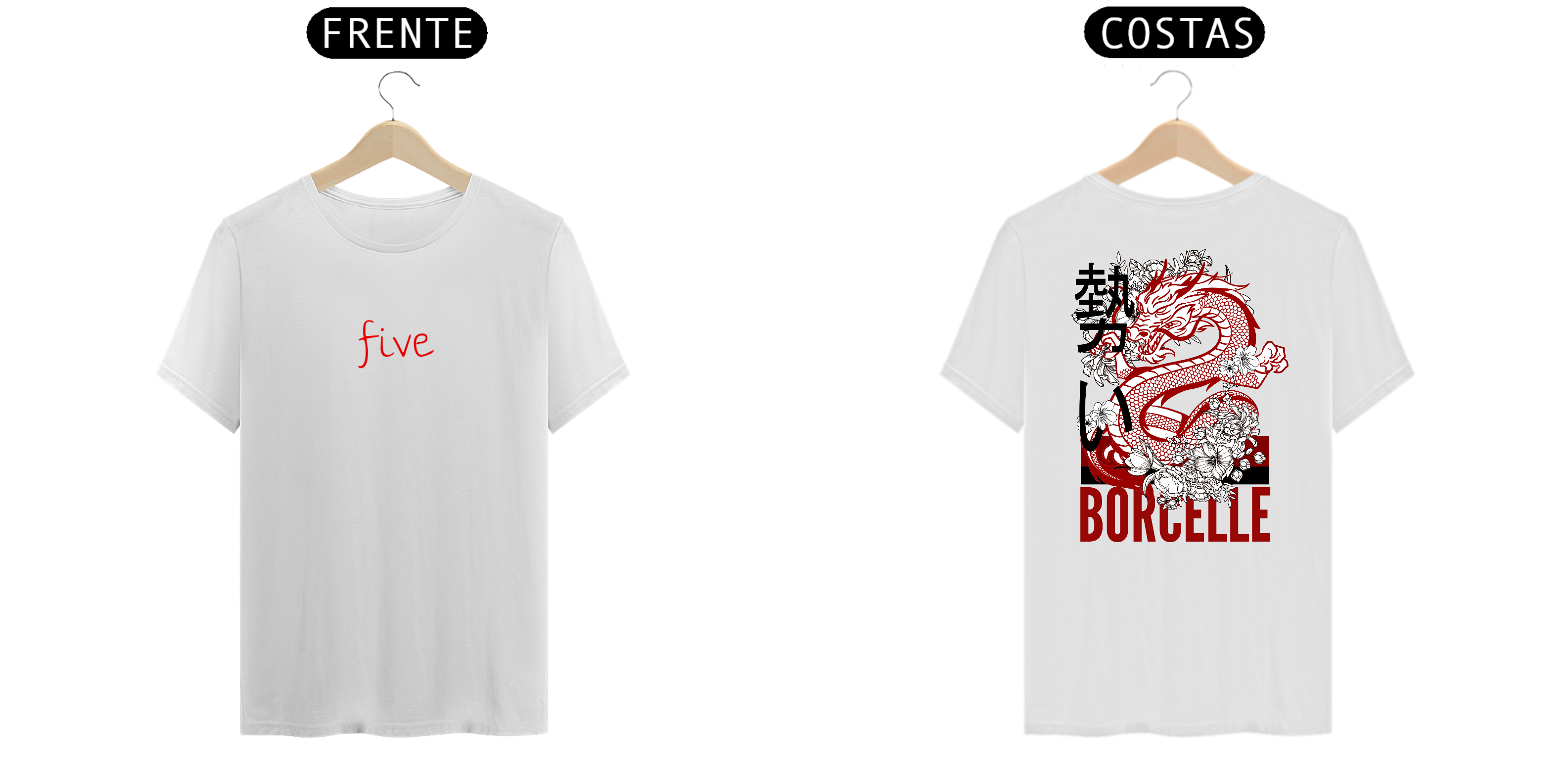camiseta five / dragão japones