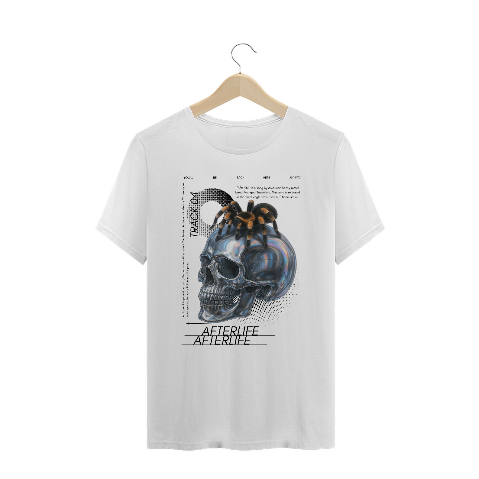 Camiseta Plus Size Avenged Sevenfold Afterlife (Branca)