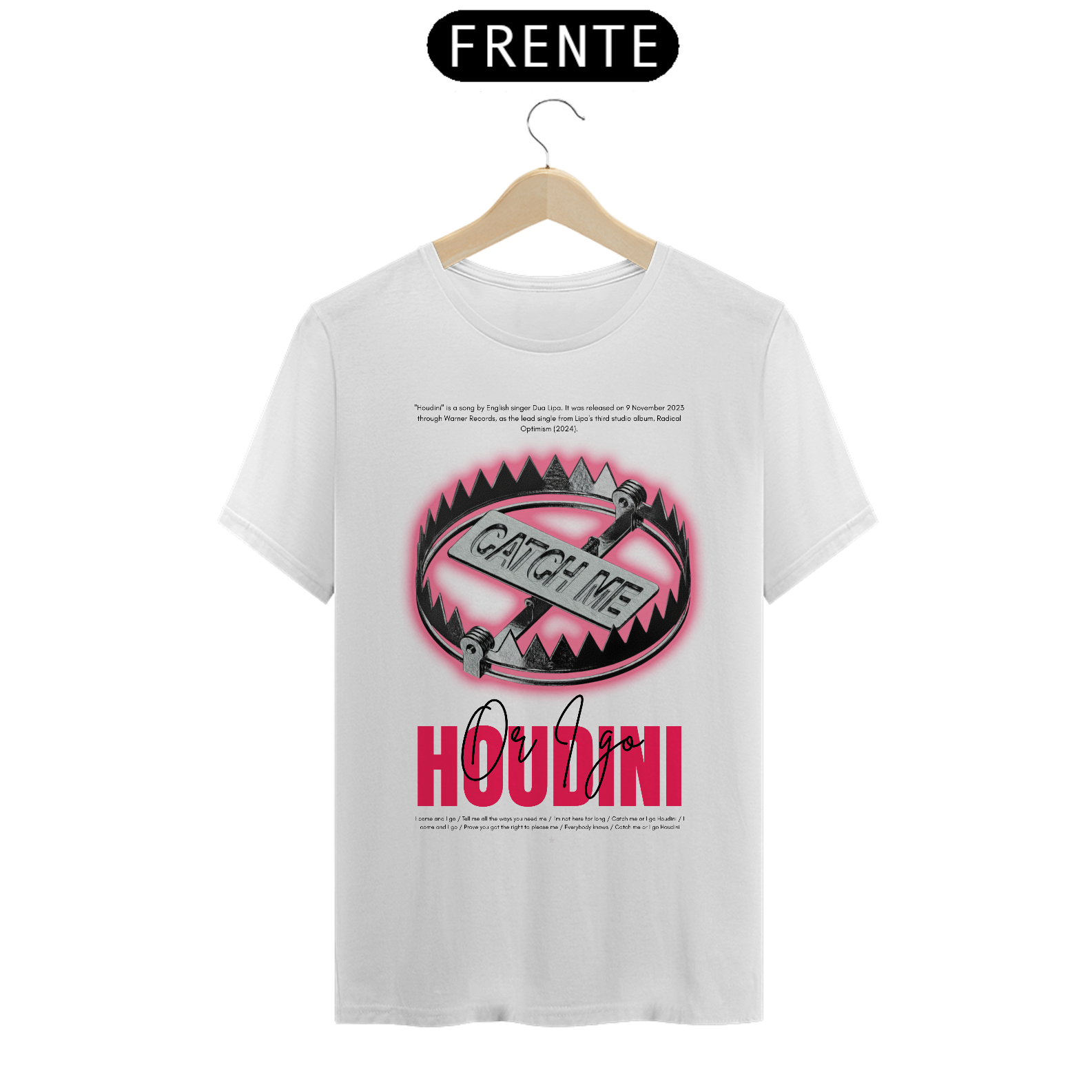 Camiseta Dua Lipa Houdini