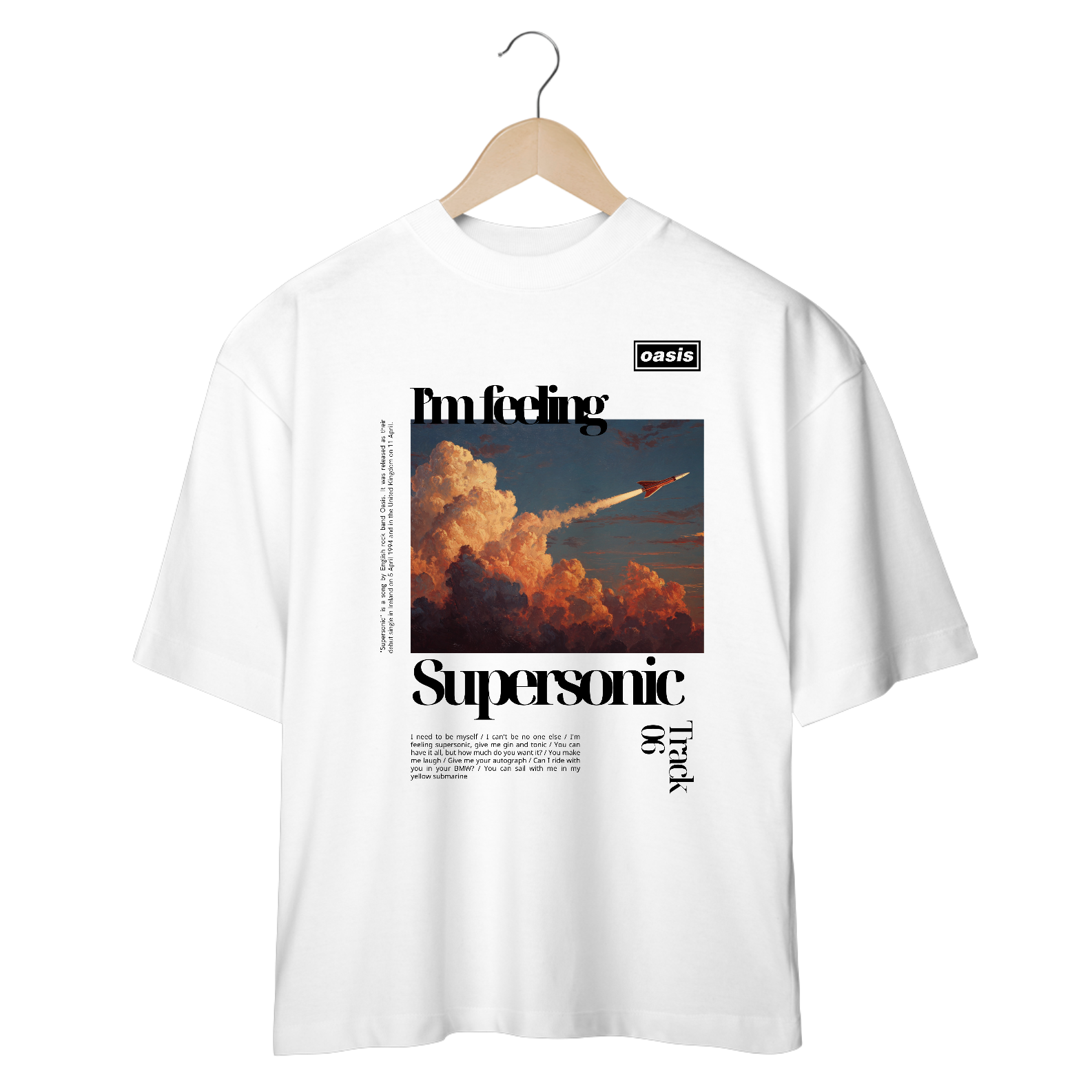 Camiseta Oversized Oasis Supersonic