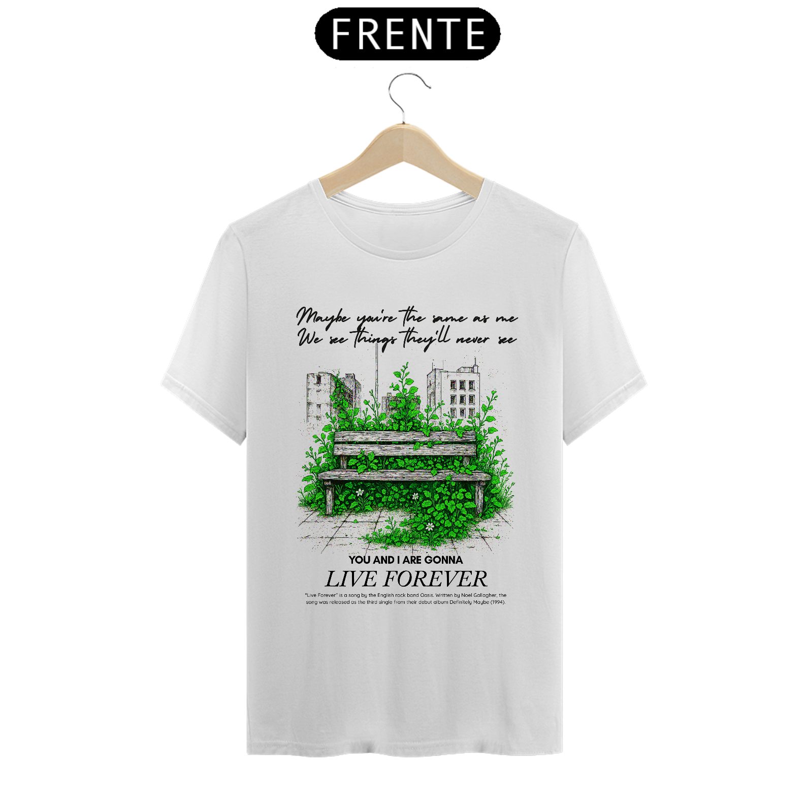 Camiseta Oasis Live Forever