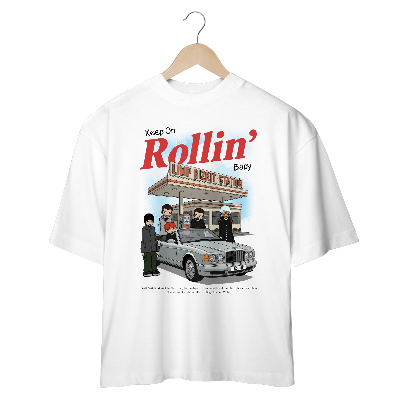 Camiseta Oversized Limp Bizkit Rollin'