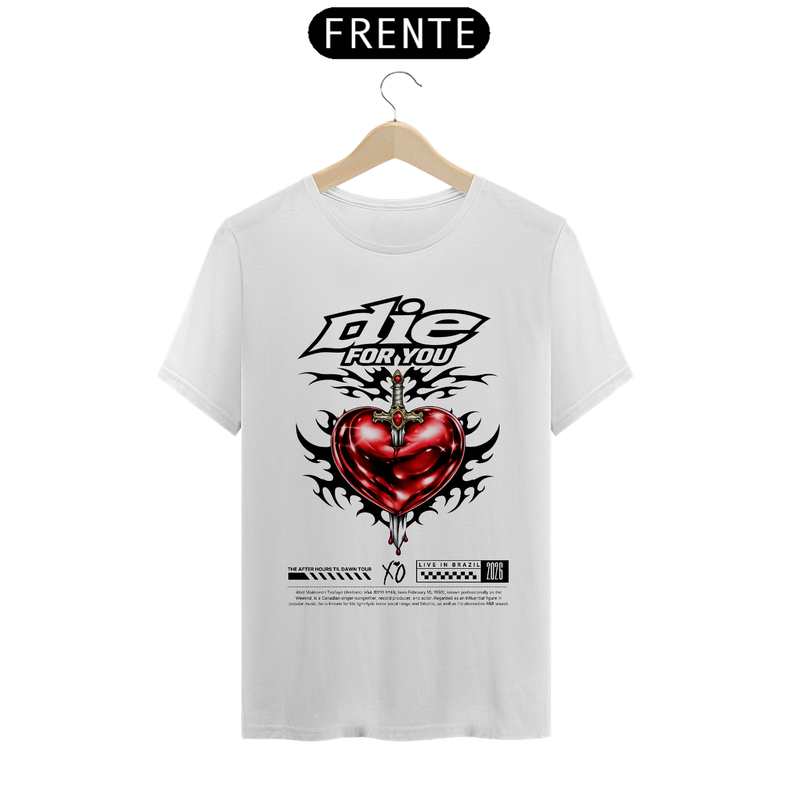 Camiseta The Weeknd Die For you