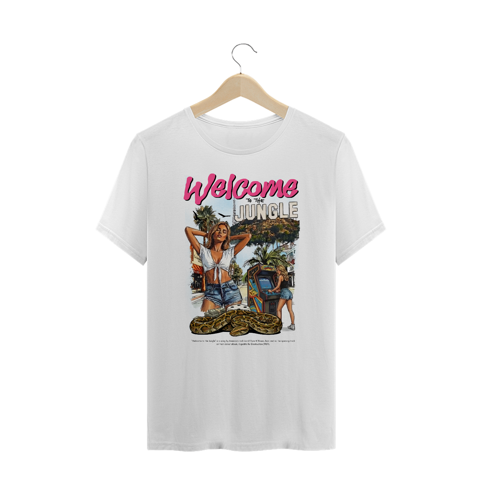 Camiseta Plus Size Guns N' Roses Welcome to the Jungle V2