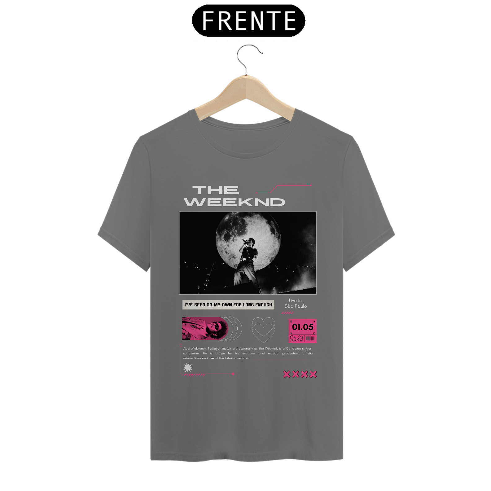 Camiseta Estonada The Weeknd Live in São Paulo 01.05