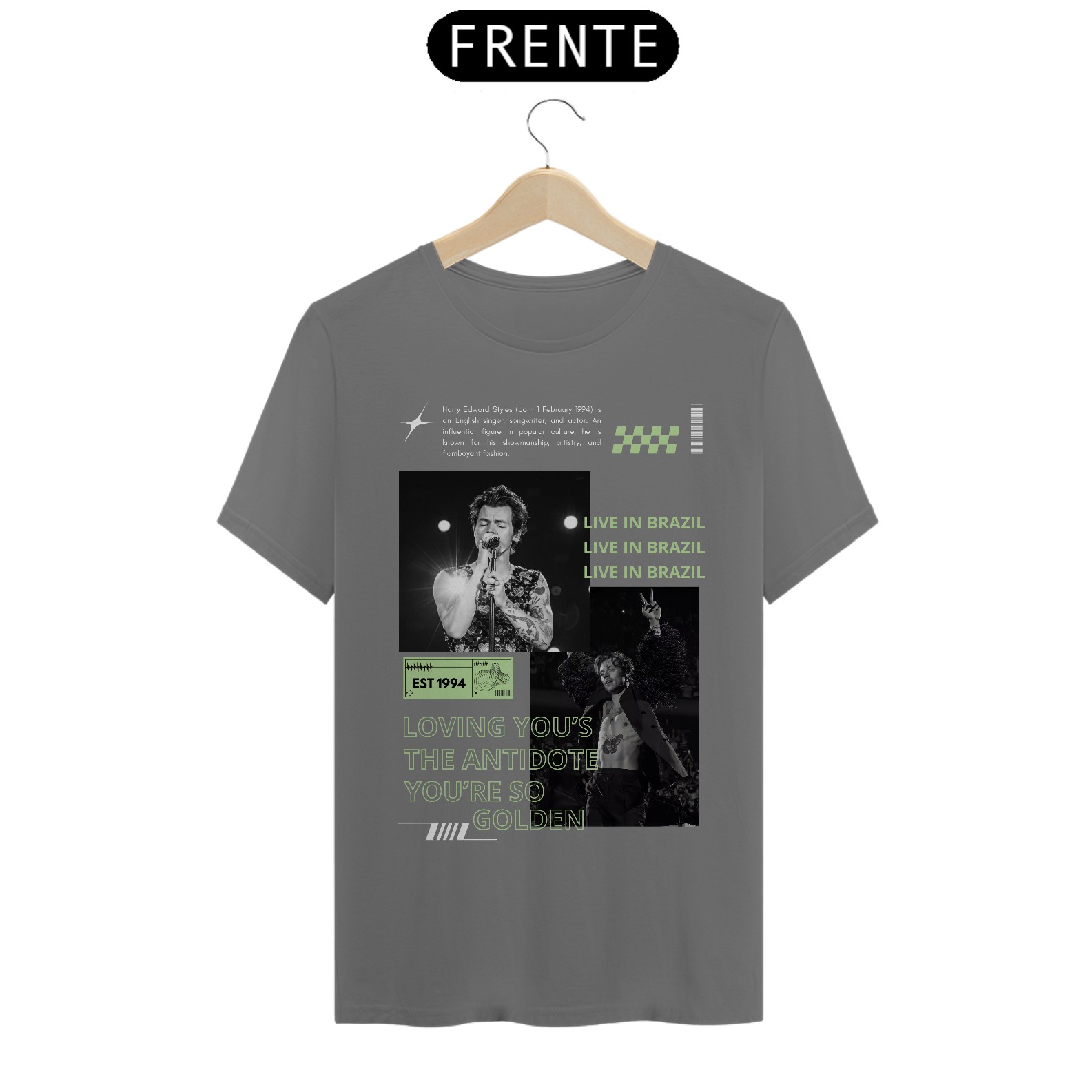 Camiseta Estonada Harry Styles Live in Brazil