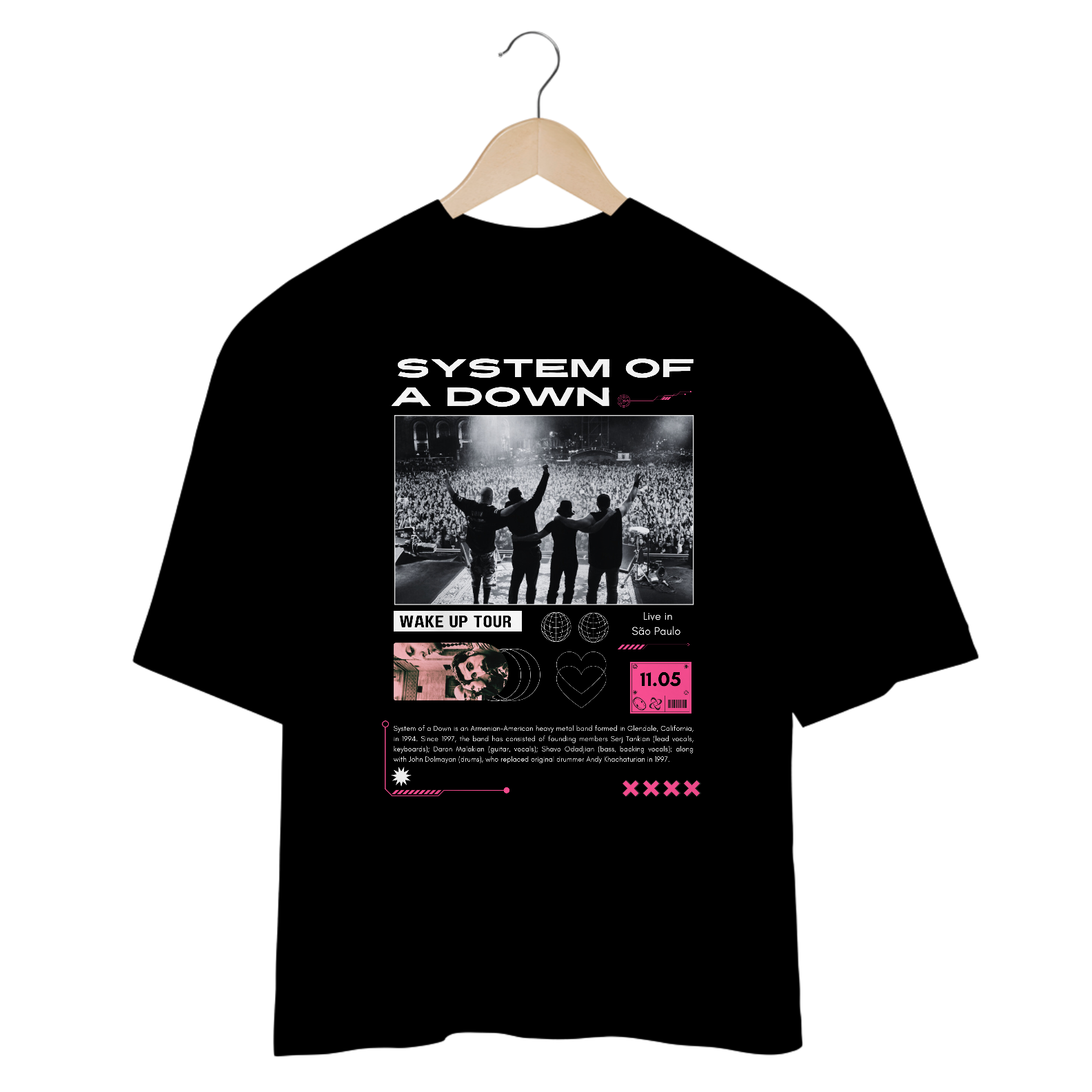 Camiseta Oversized System Of a Down São Paulo 11.05