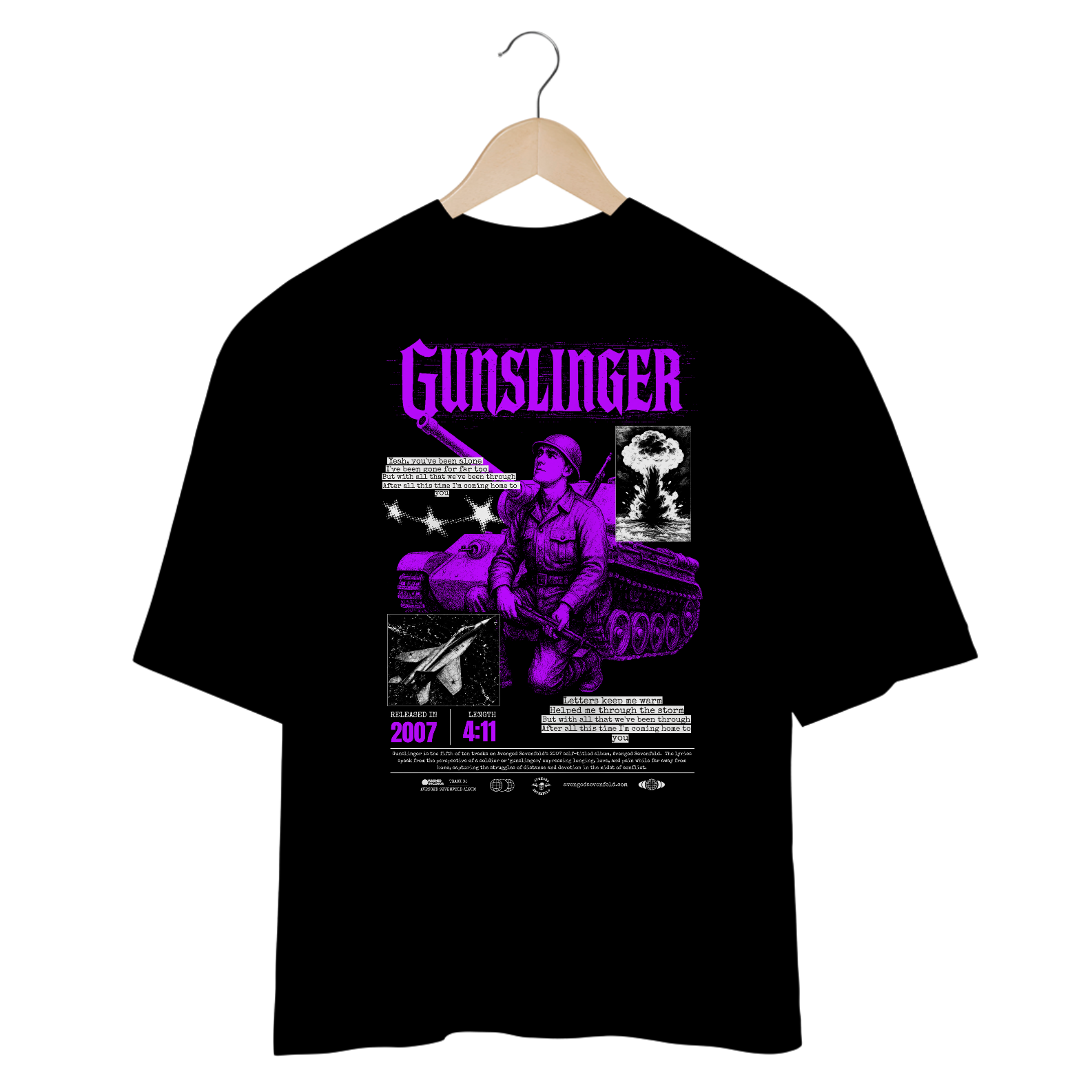 Camiseta Avenged Sevenfold Gunslinger (Estampa nas Costas)