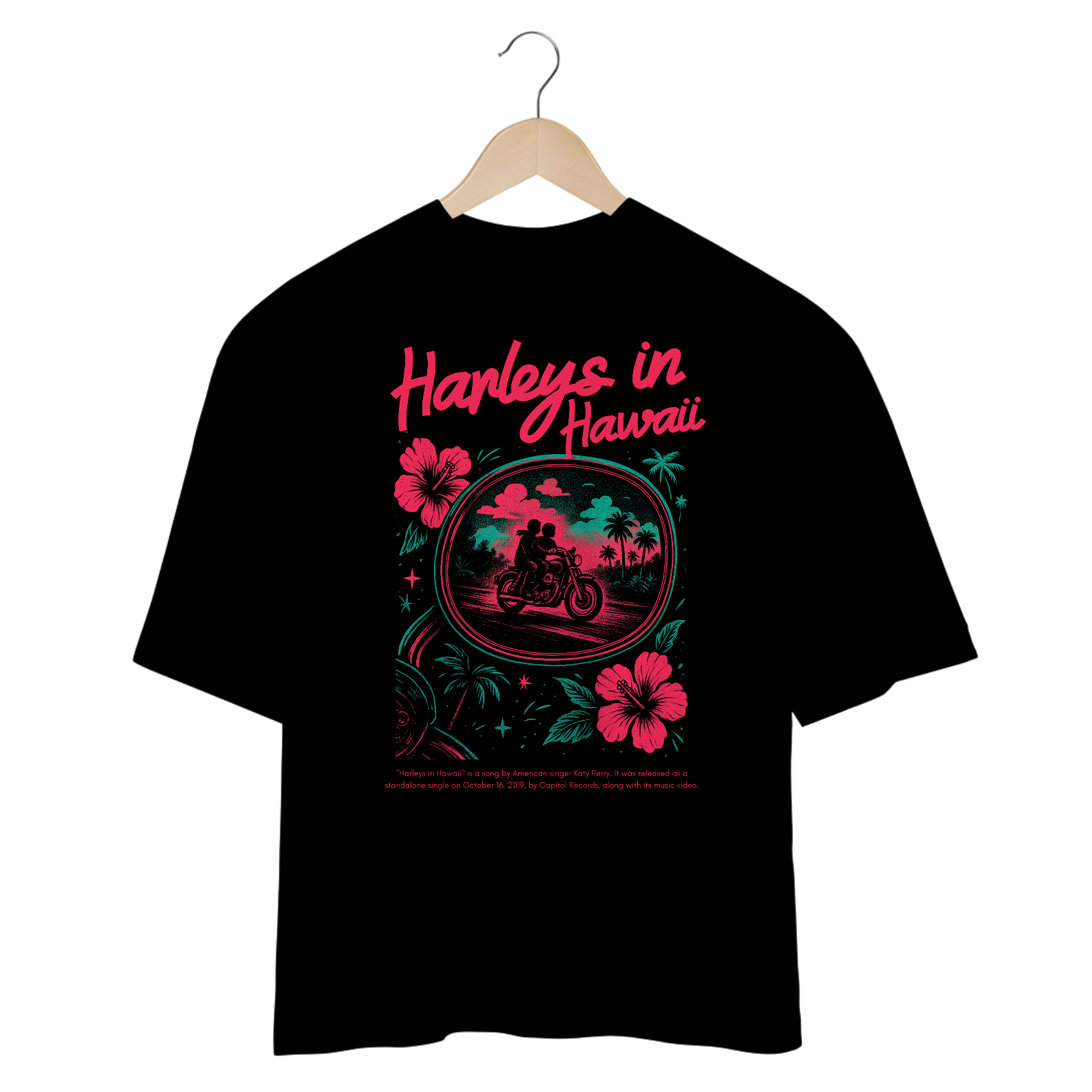 Camiseta Oversized Katy Perry Harleys in Hawaii