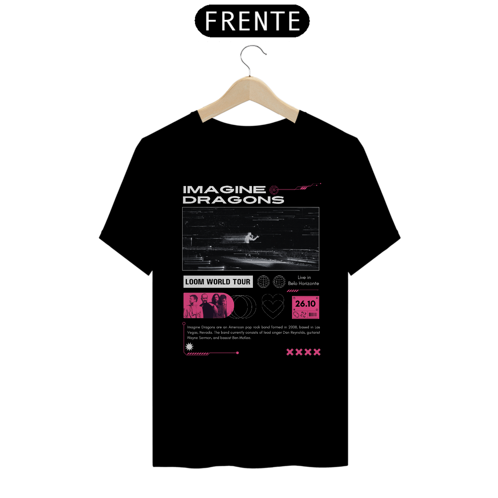 Camiseta Imagine Dragons Belo Horizonte 26.10