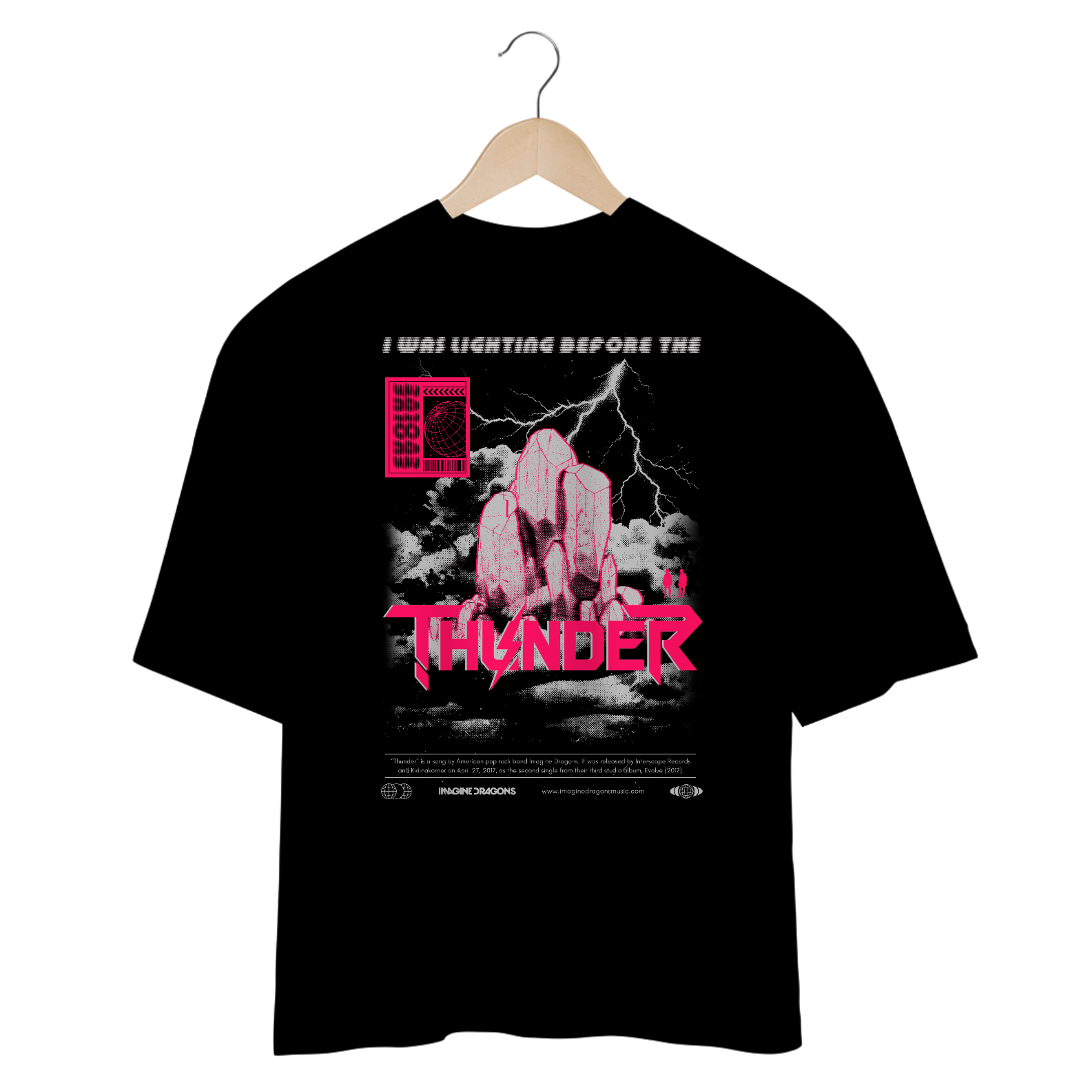 Camiseta Oversized Imagine Dragons Thunder