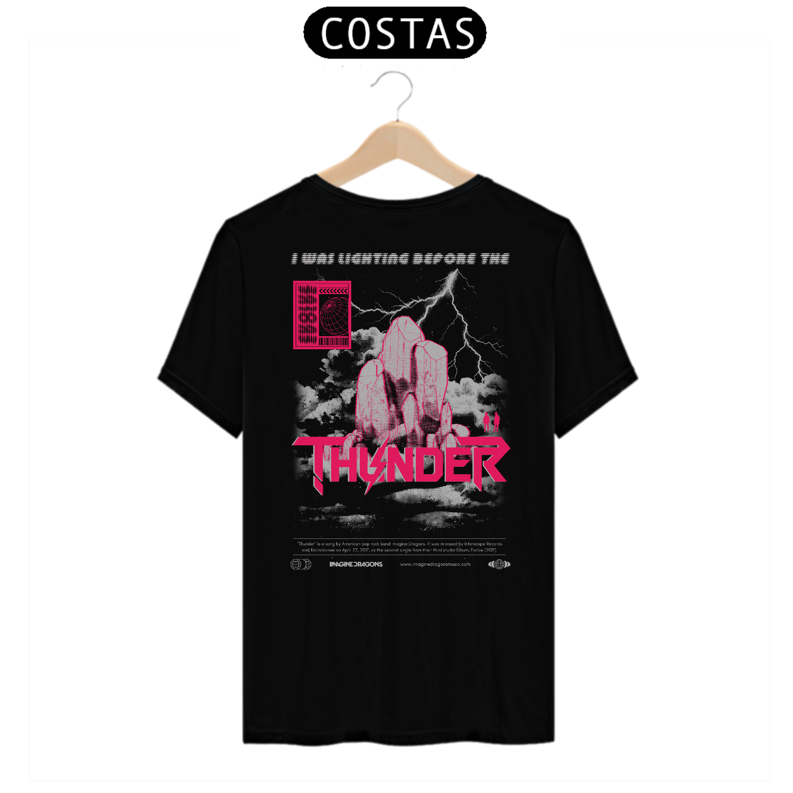 Camiseta Imagine Dragons Thunder (Estampa nas Costas)