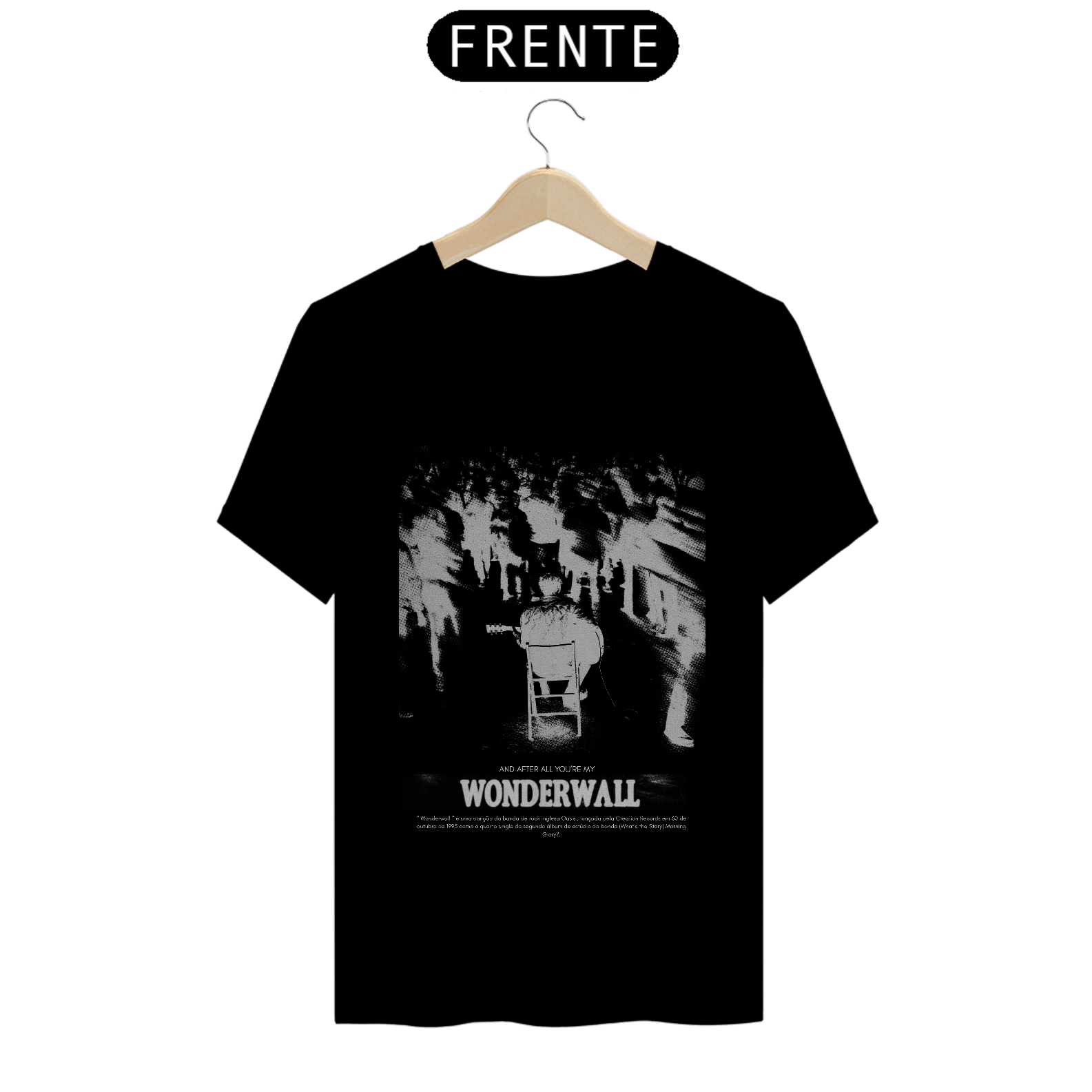 Camiseta Oasis Wonderwall (Preta)
