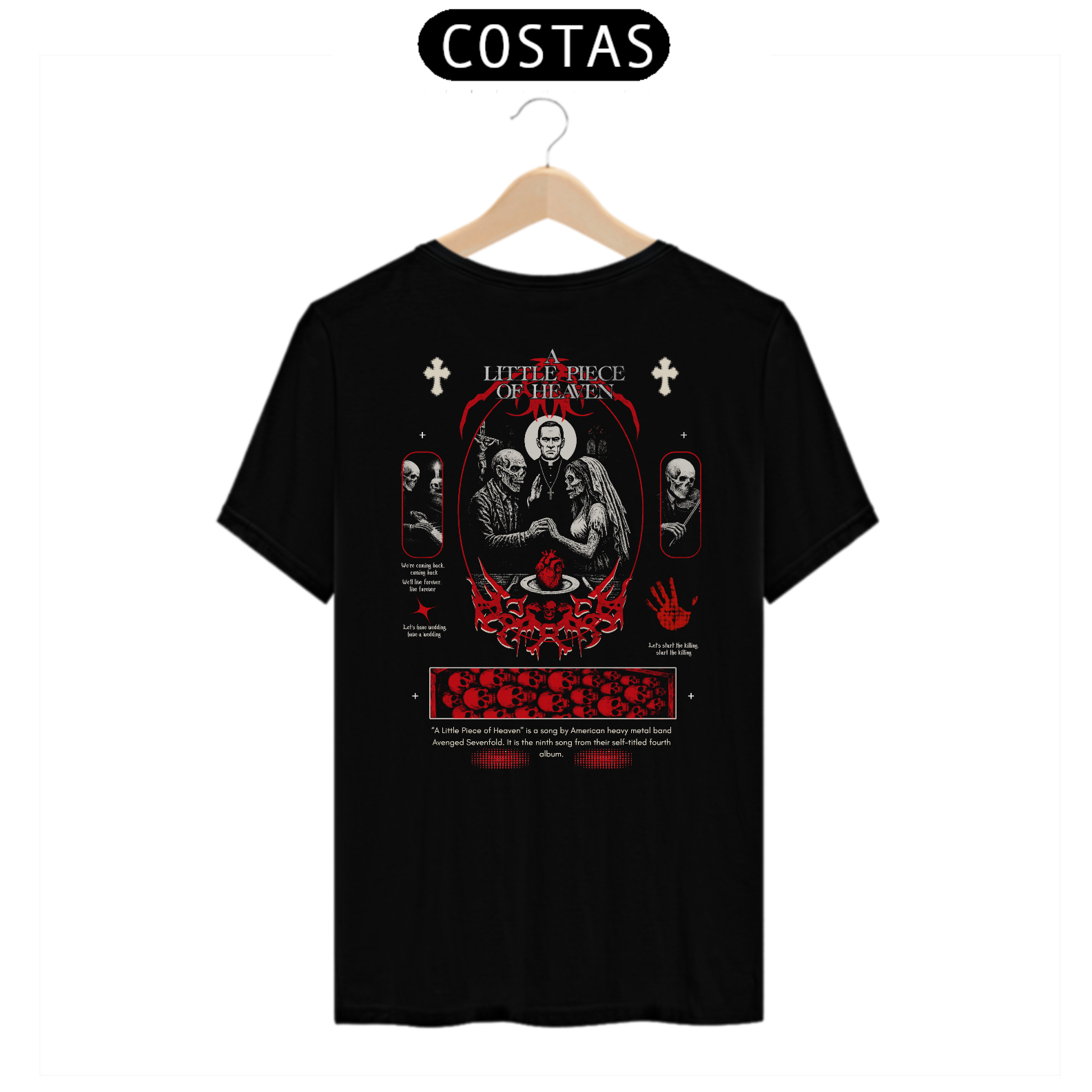 Camiseta Avenged Sevenfold A Little Piece of Heaven (Estampa nas Costas)