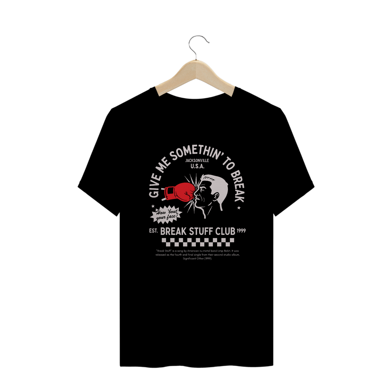 Camiseta Plus Size Limp Bizkit Break Stuff (Preta)