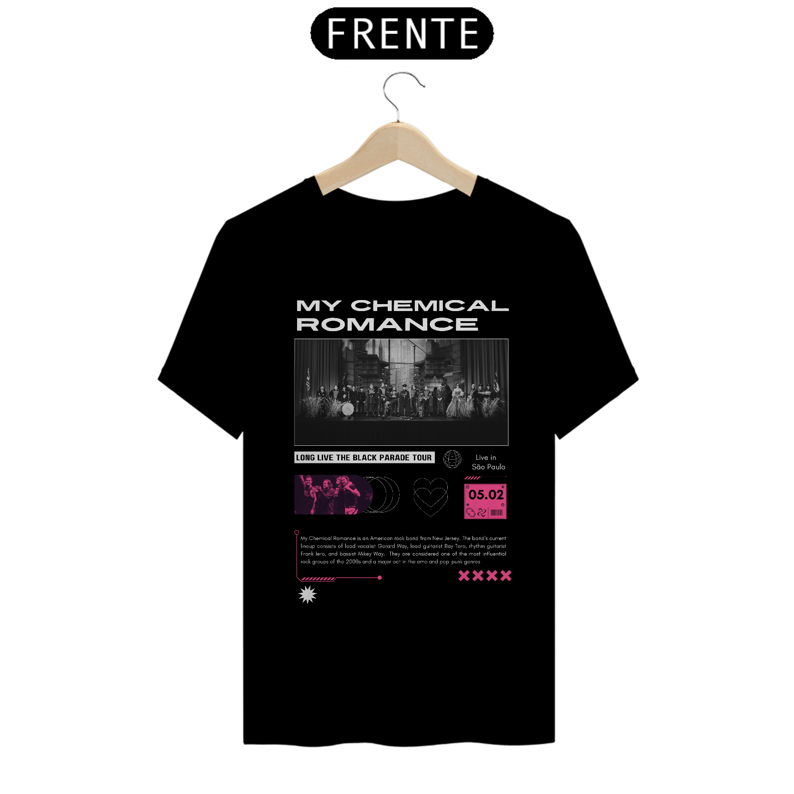 Camiseta My Chemical Romance São Paulo 05.02