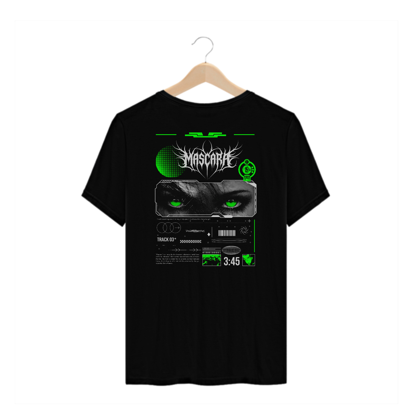 Camiseta Plus Size Deftones Mascara (Estampa nas Costas)