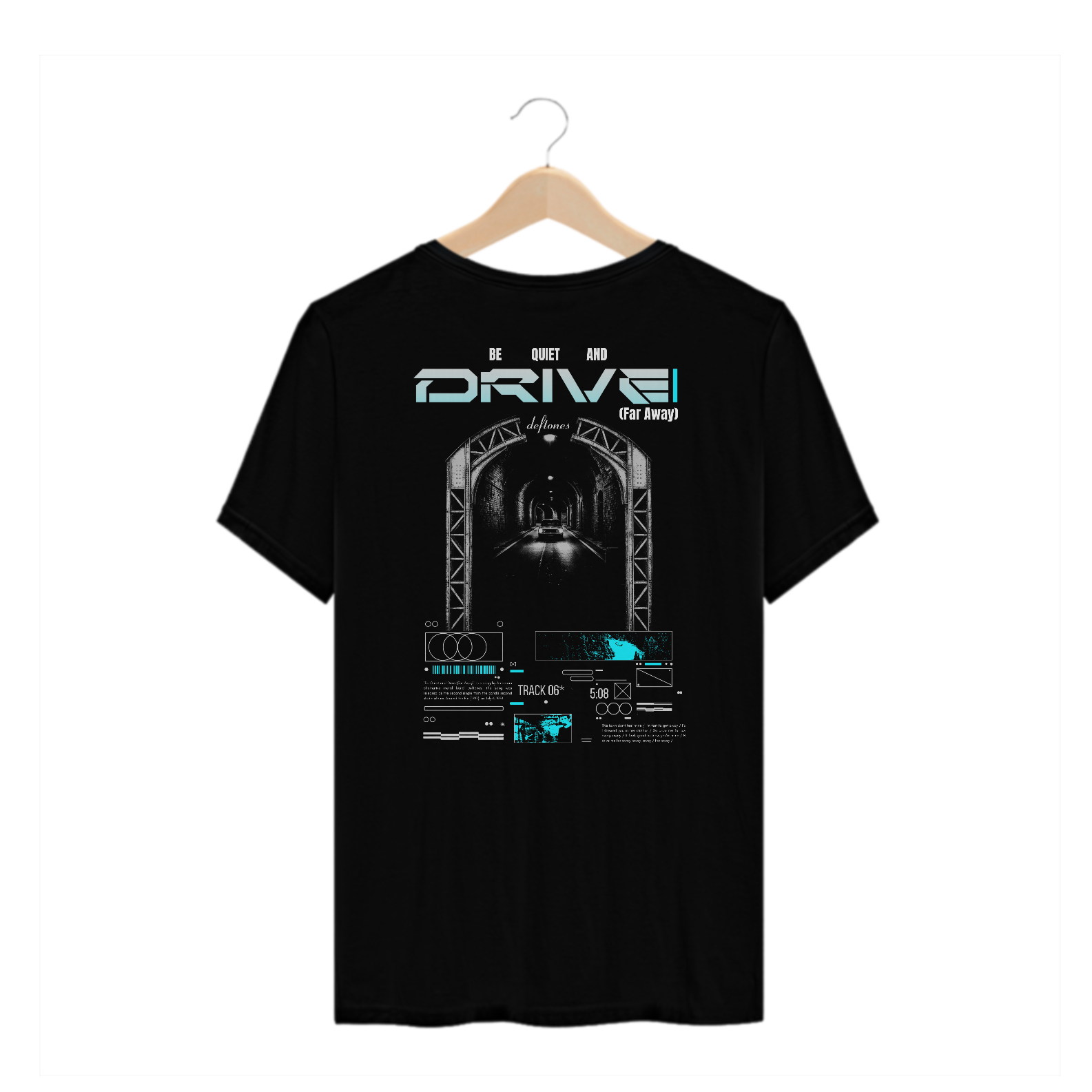 Camiseta Plus Size Deftones Be Quiet And Drive (Far Away) (Estampa nas  Costas)