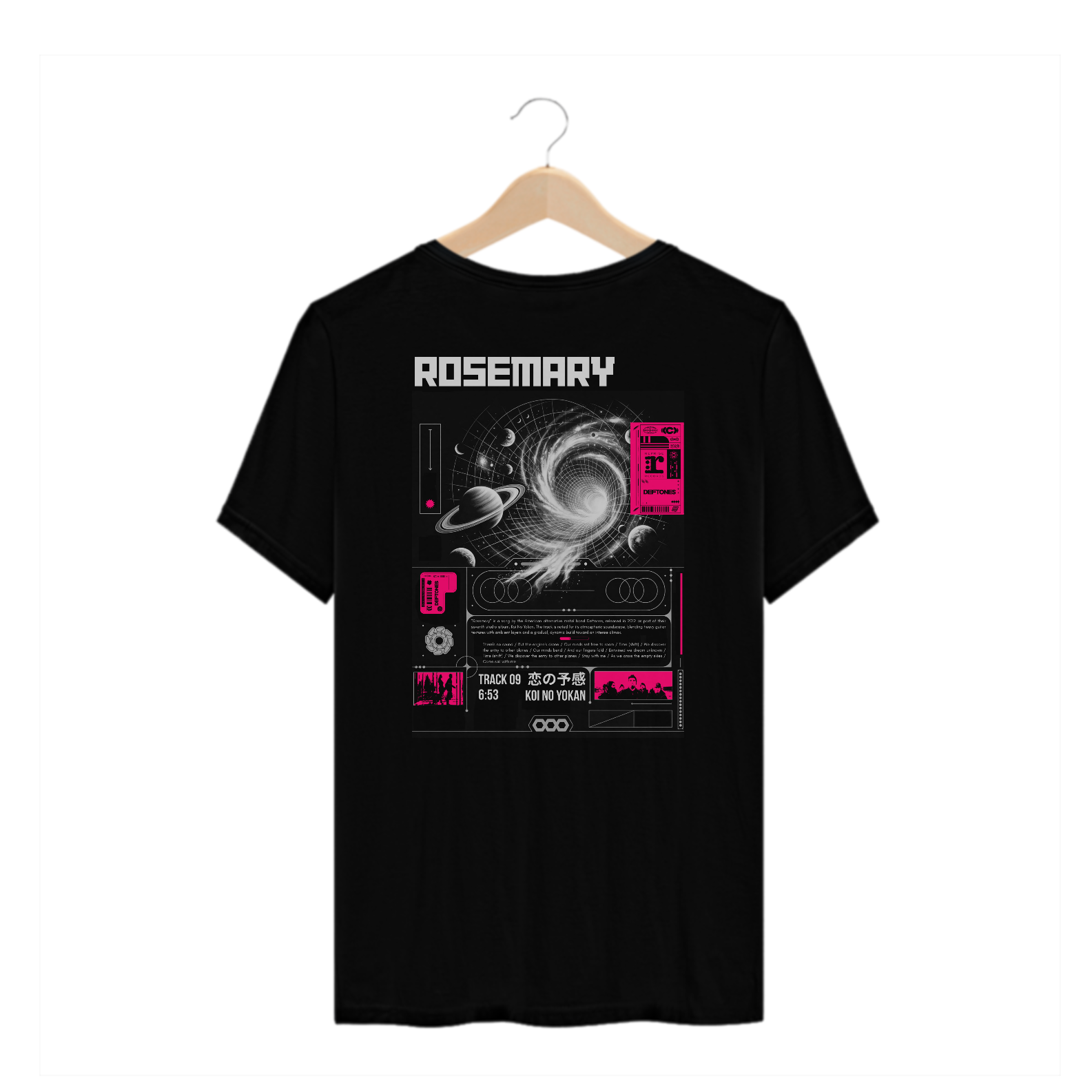 Camiseta Plus Size Deftones Rosemary (Estampa nas Costas)
