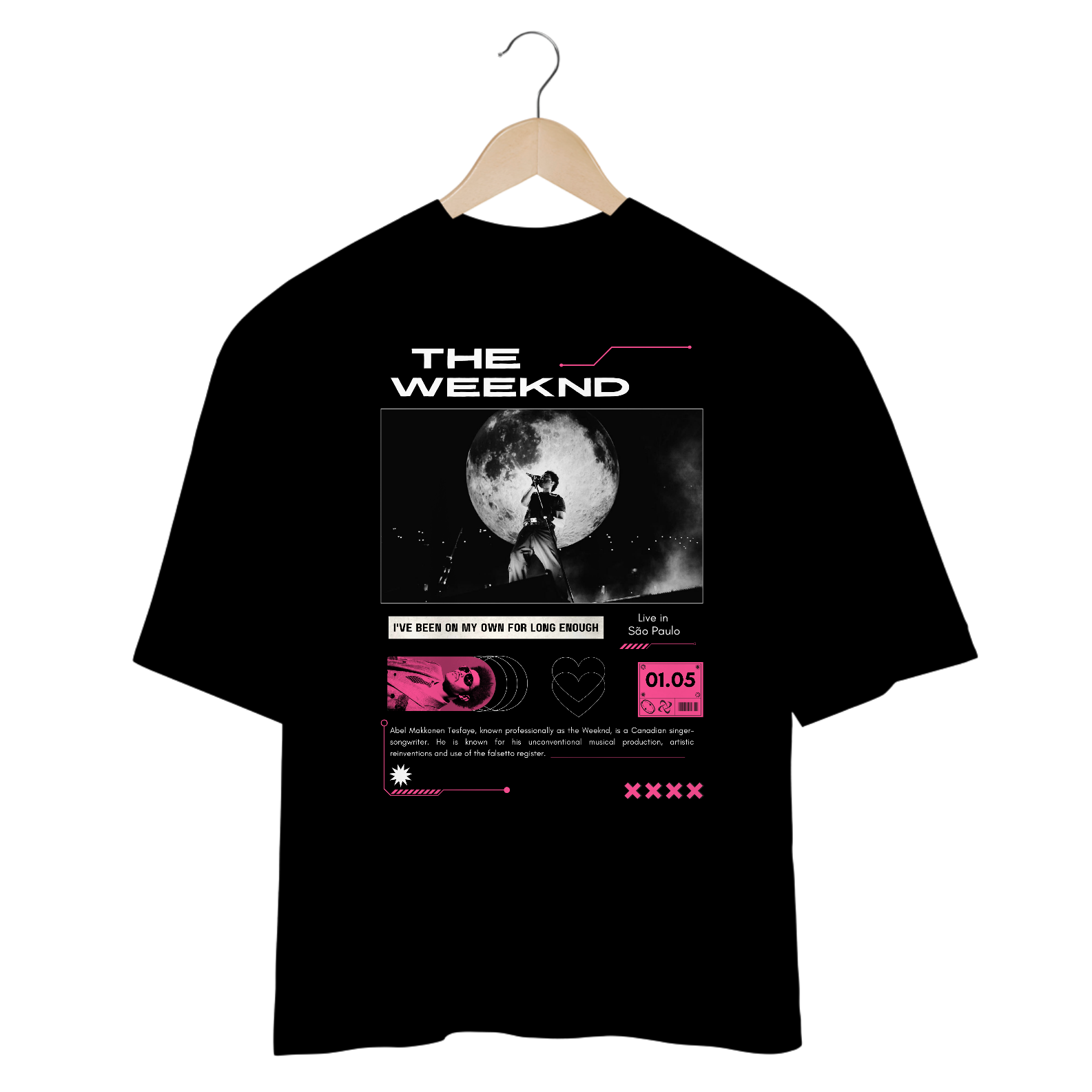 Camiseta Oversized The Weeknd Live in São Paulo 01.05