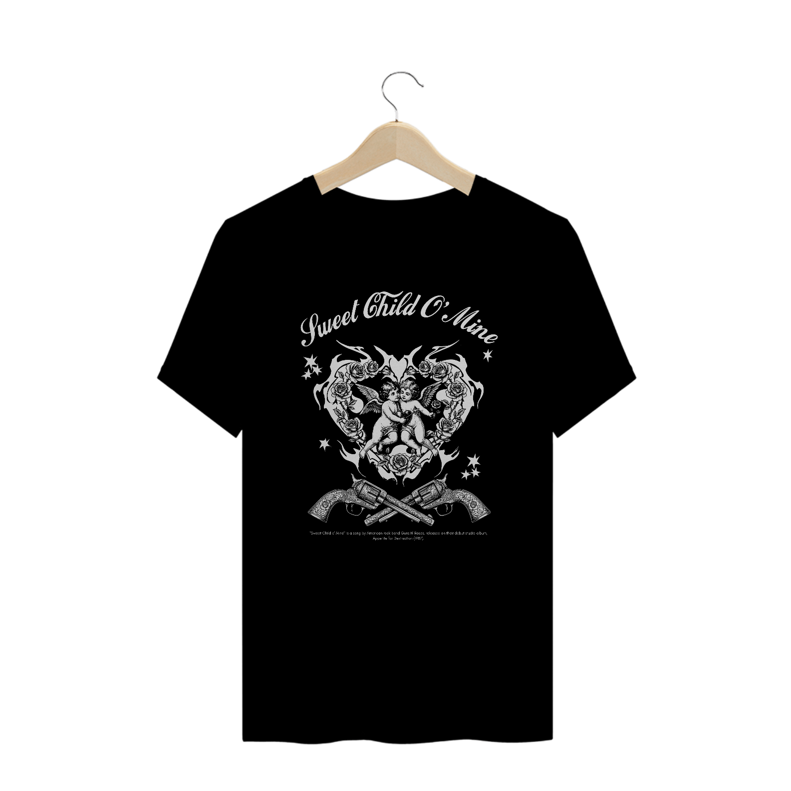 Camiseta Plus Size Guns N' Roses Sweet Child O' Mine V2 Camiseta Guns N' Roses Sweet Child O' Mine V2  (Preta)