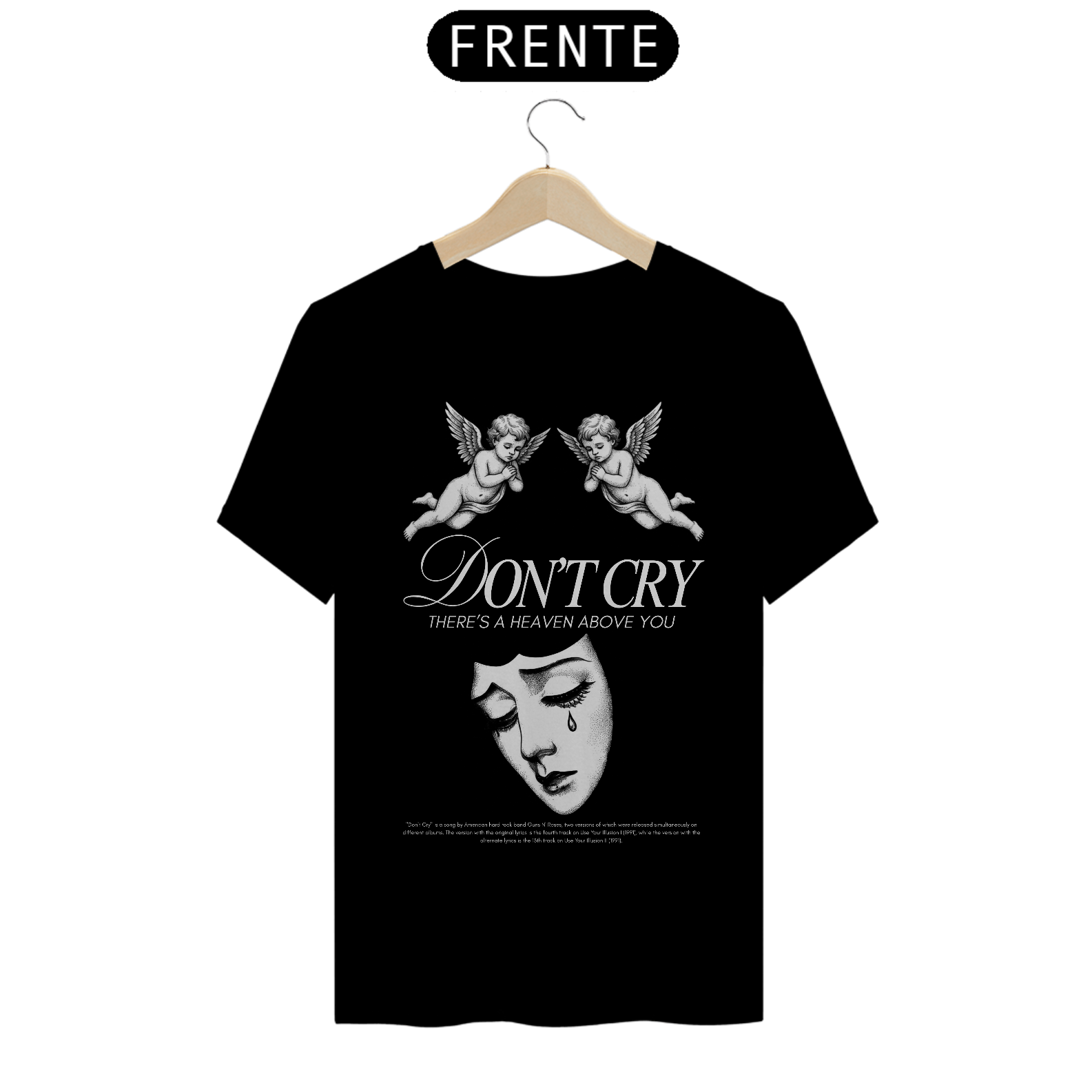Camiseta Guns N' Roses Don't Cry (Preta)