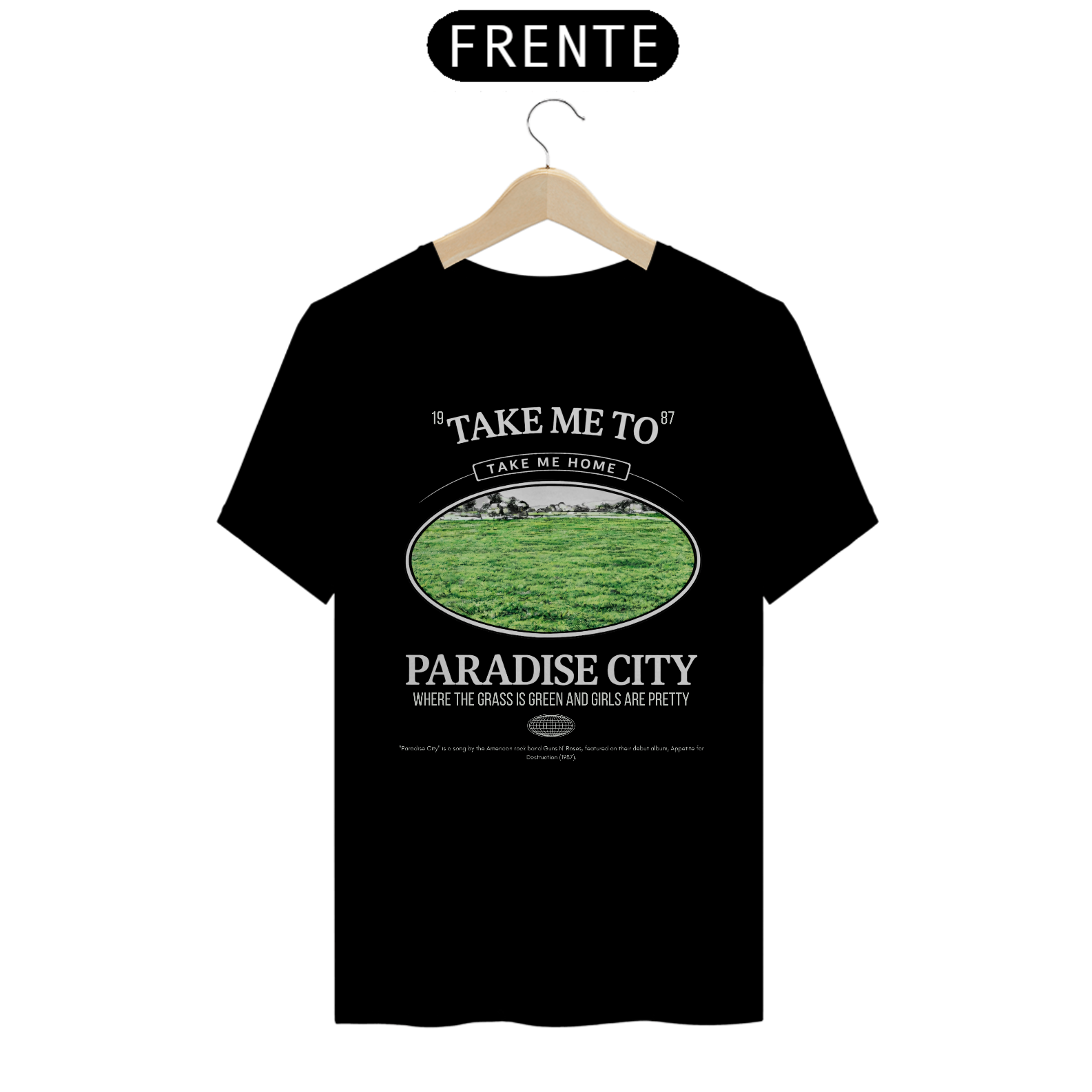 Camiseta Guns N' Roses Paradise City (Preta)
