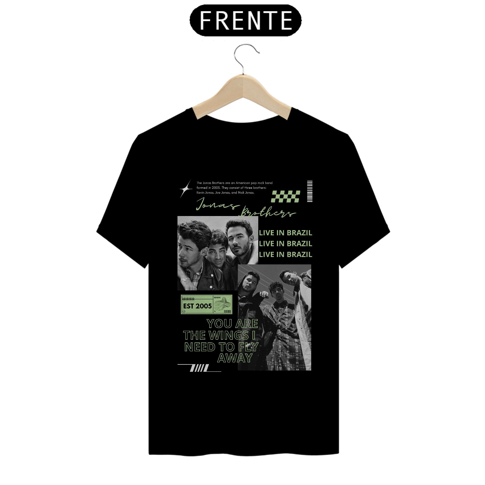 Camiseta Jonas Brothers Live in Brazil