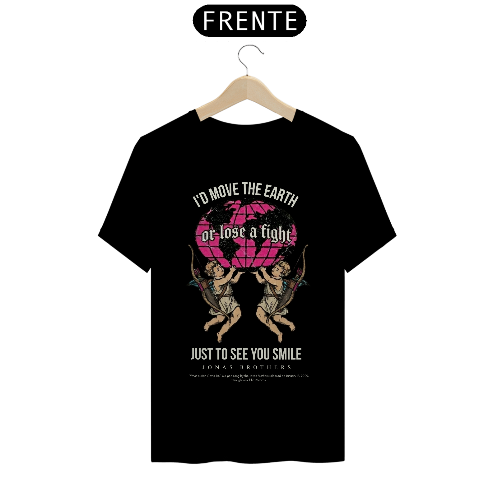 Camiseta Jonas Brothers What a Man Gotta Do V2 (Preta)